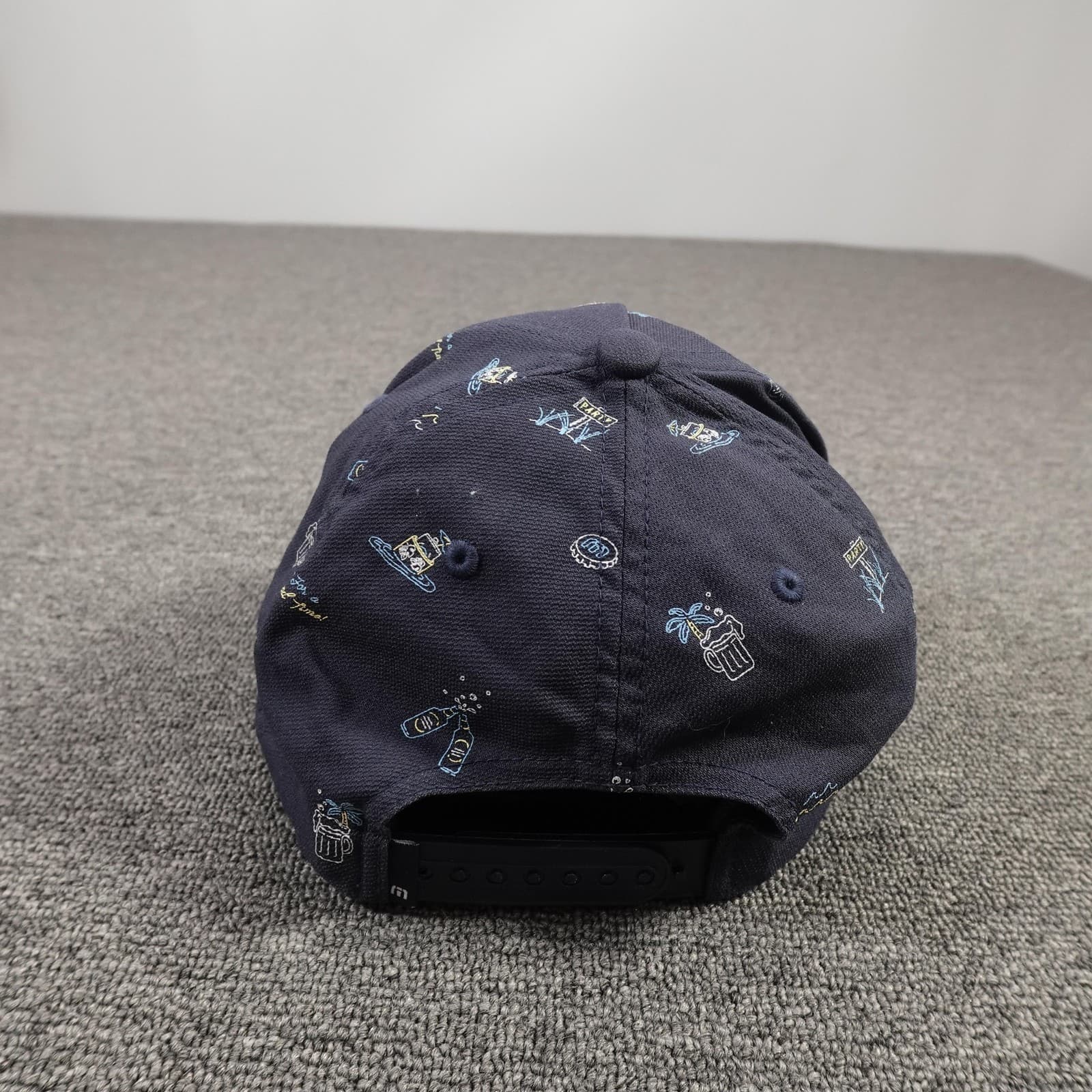 TravisMathew Hat Cap Snap Back Mens Navy Party Print Here For A Good Time - Thumbnail 4