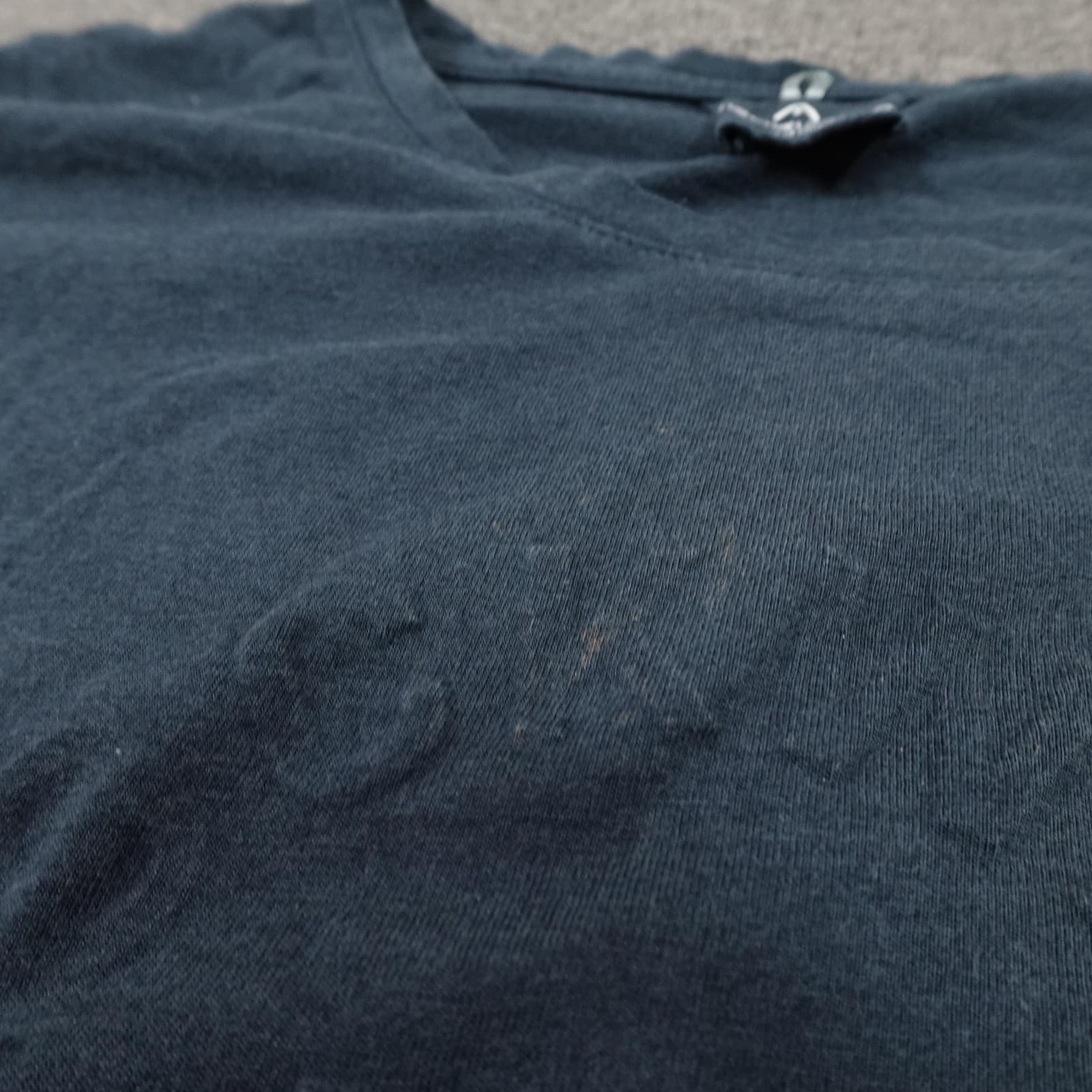 Rockwear T-Shirt Womens 12 Navy Blue Embossed Logo Short Sleeve Activewear - Thumbnail 3
