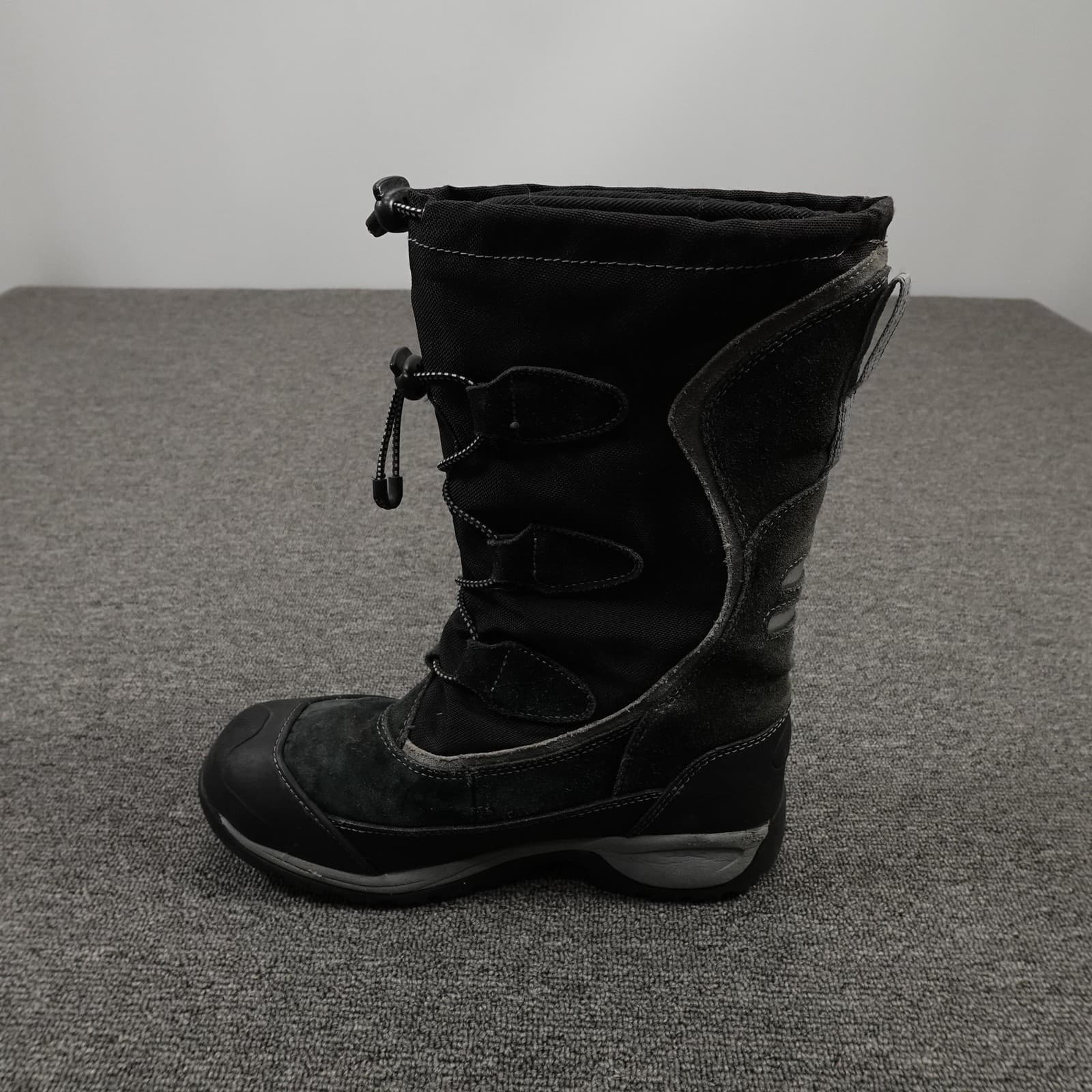 L.L.Bean Snow Boots Youth Size 5 Black Winter Suede Nylon Toggle Lace OHPU210 - Thumbnail 11