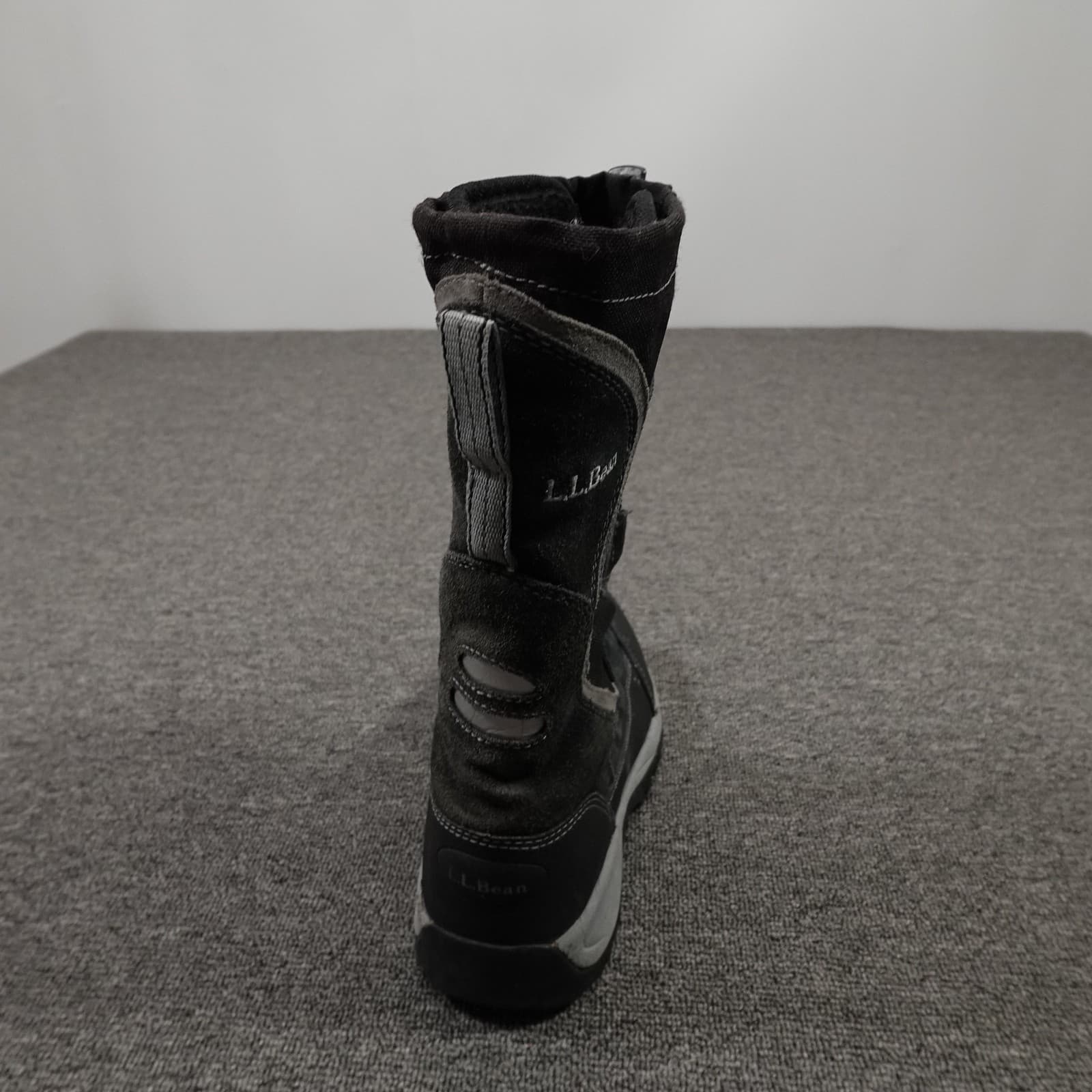 L.L.Bean Snow Boots Youth Size 5 Black Winter Suede Nylon Toggle Lace OHPU210 - Thumbnail 14