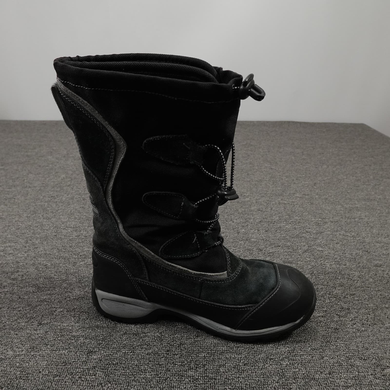 L.L.Bean Snow Boots Youth Size 5 Black Winter Suede Nylon Toggle Lace OHPU210 - Thumbnail 7