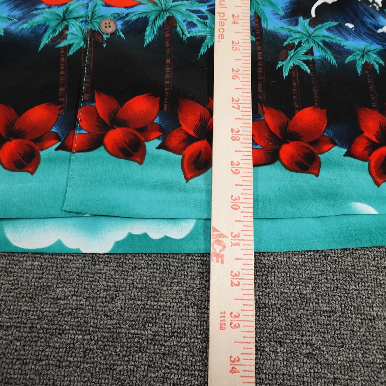 Vintage Reservoir Shirt Mens 2XL Blue Hawaiian Surf Short Sleeve Button Up 90s - Thumbnail 8