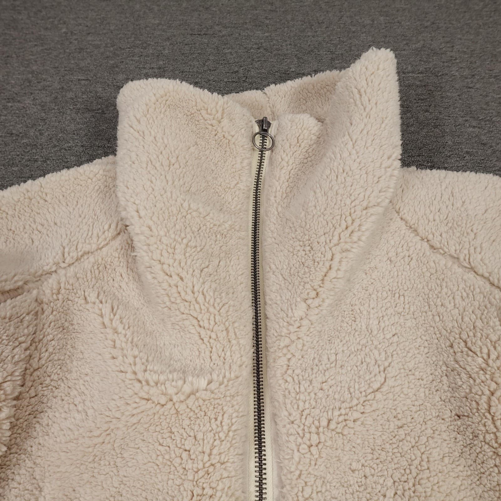 We The Free Coat Womens XS White Raya Cozy Teddy Jacket Sherpa Fleece Full Zip - Thumbnail 2