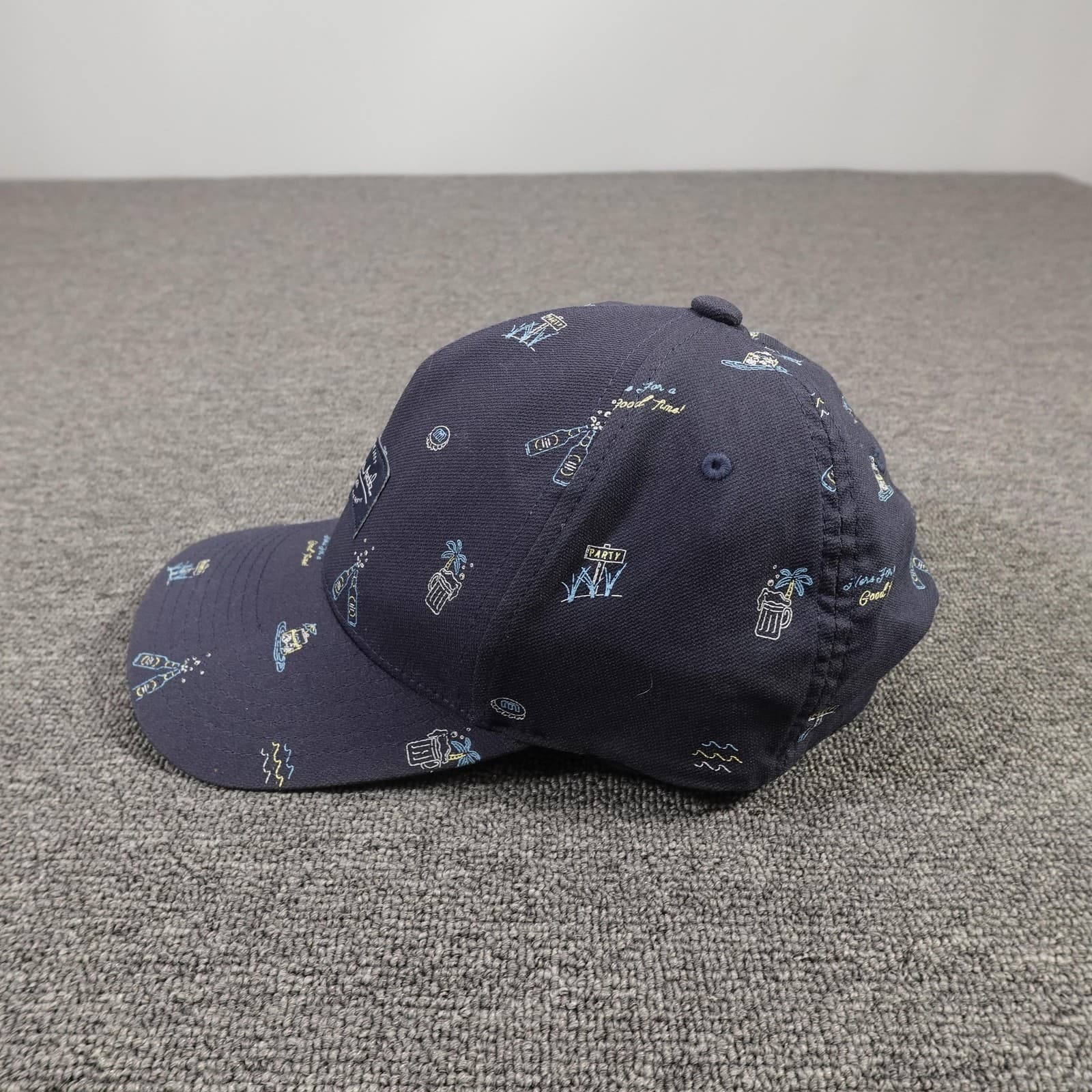 TravisMathew Hat Cap Snap Back Mens Navy Party Print Here For A Good Time - Thumbnail 3
