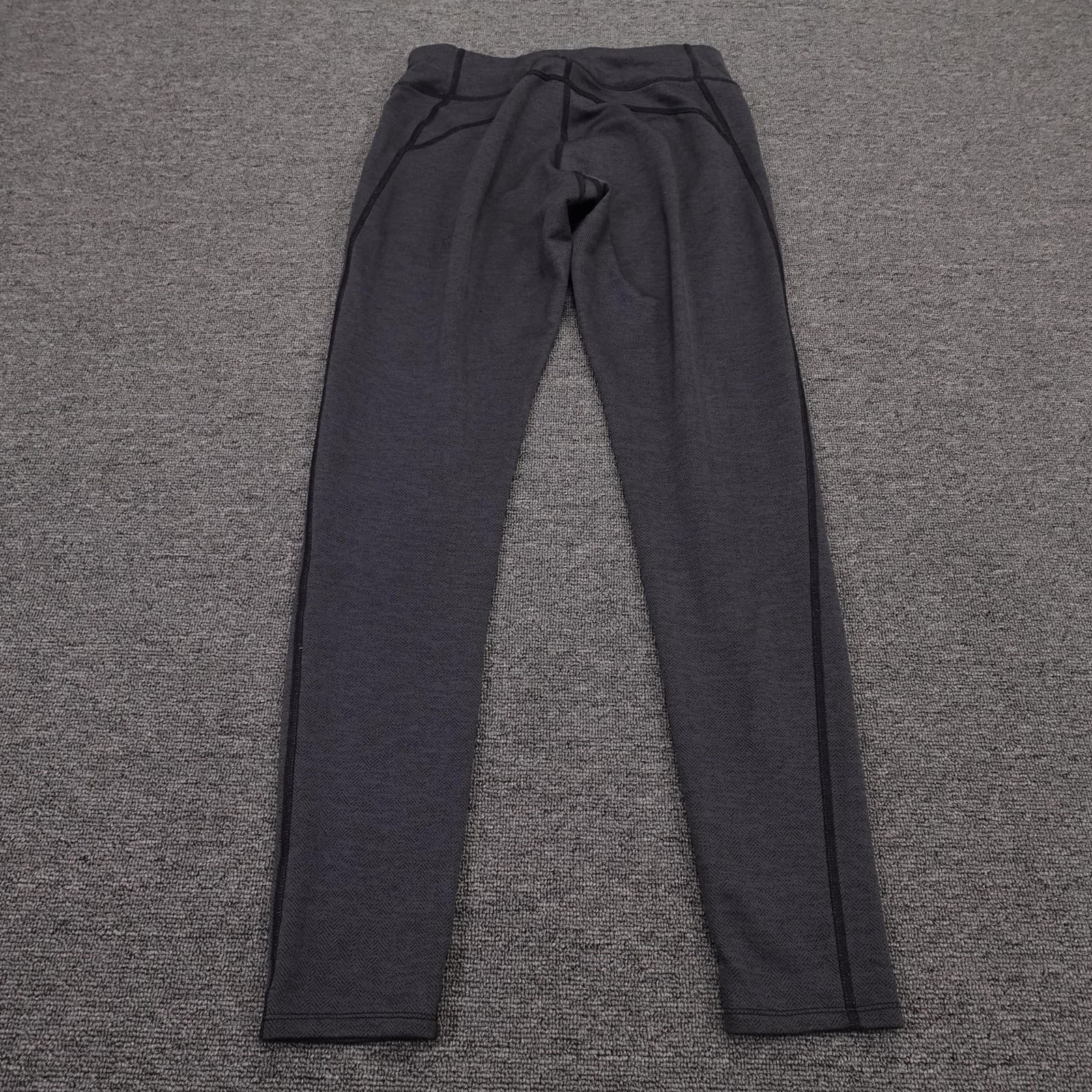 Title Nine Leggings Womens Medium Gray Herringbone Mid Rise Ankle Knit Yoga - Thumbnail 3