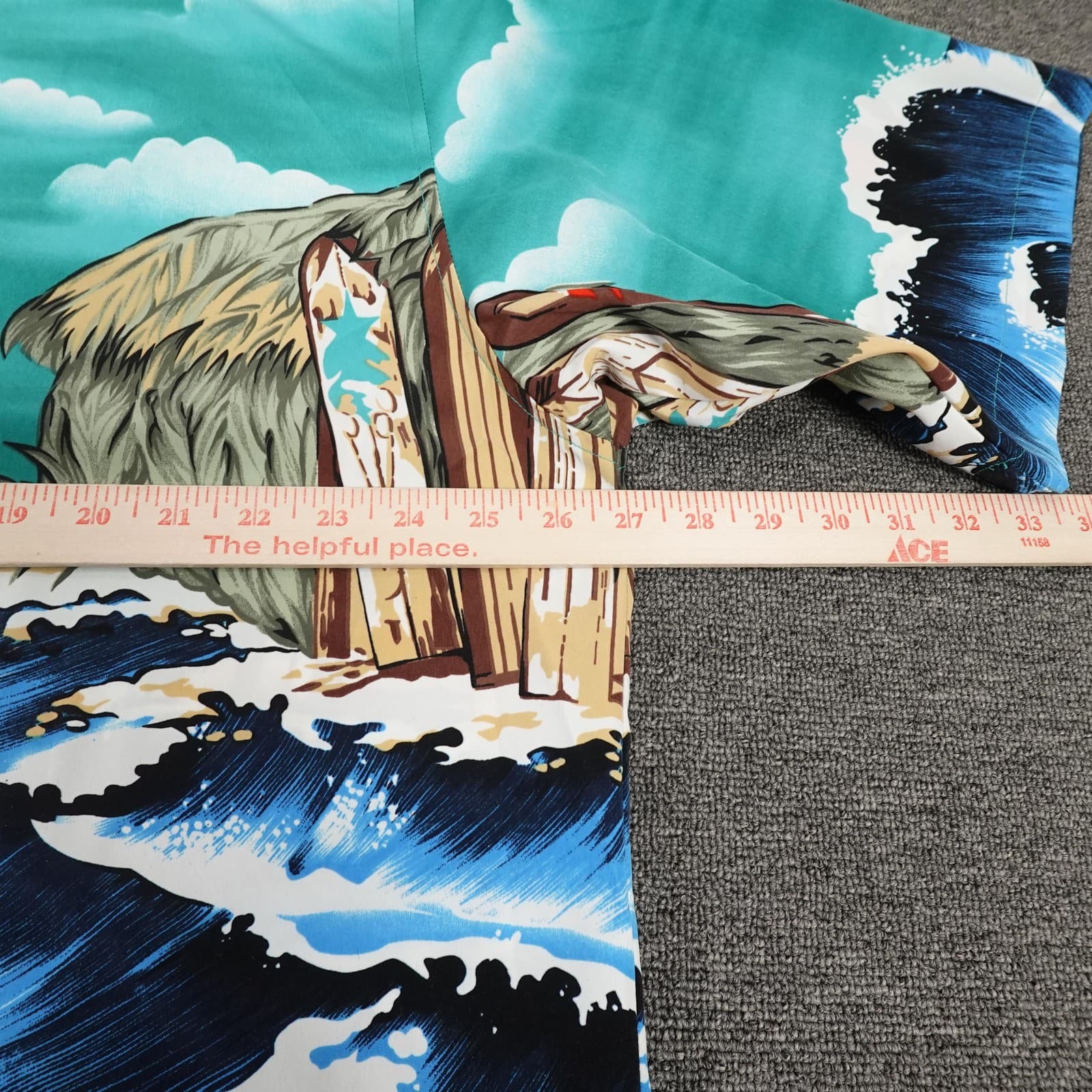 Vintage Reservoir Shirt Mens 2XL Blue Hawaiian Surf Short Sleeve Button Up 90s - Thumbnail 6