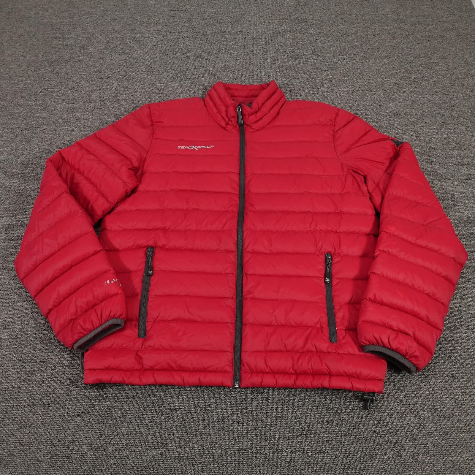 ZeroXposur Jacket Mens Medium Red 650 Fill Power Down Puffer Full Zip C8300