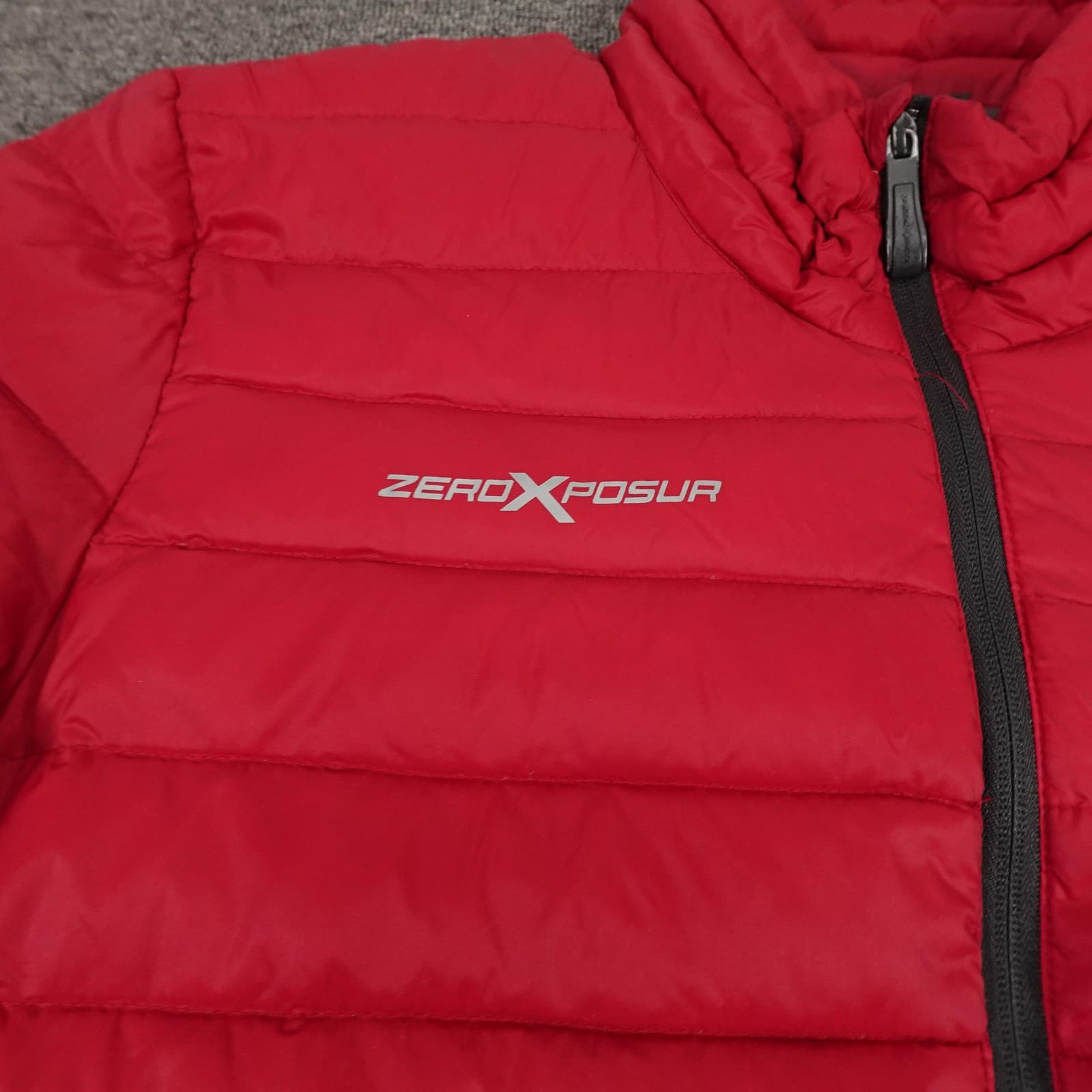 ZeroXposur Jacket Mens Medium Red 650 Fill Power Down Puffer Full Zip C8300 - Thumbnail 3