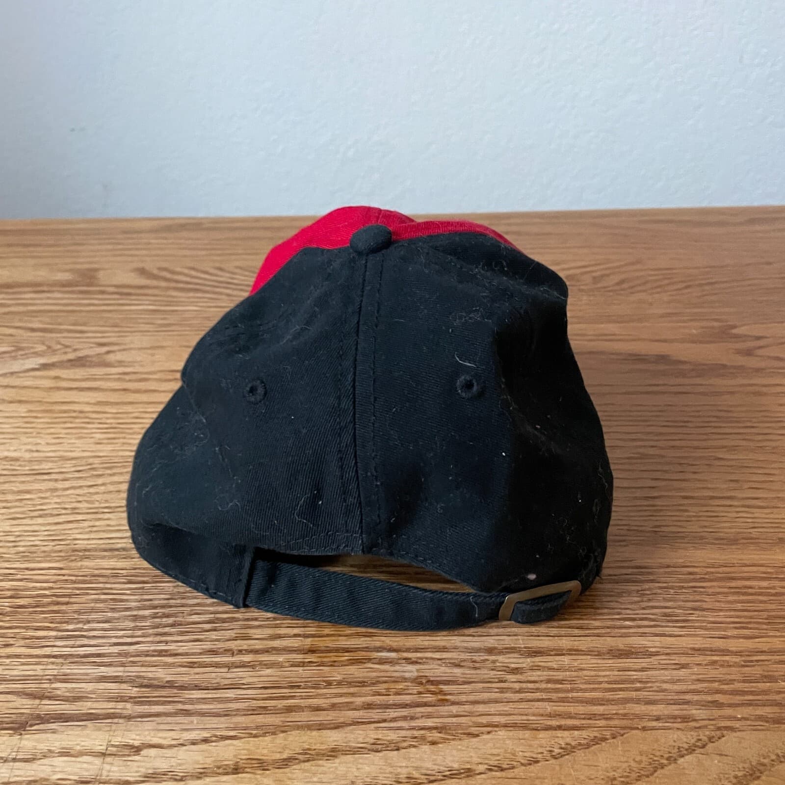 Atlanta Falcons Hat Cap Strap Back One Size Black Red NFL Team Apparel Mens - Thumbnail 3