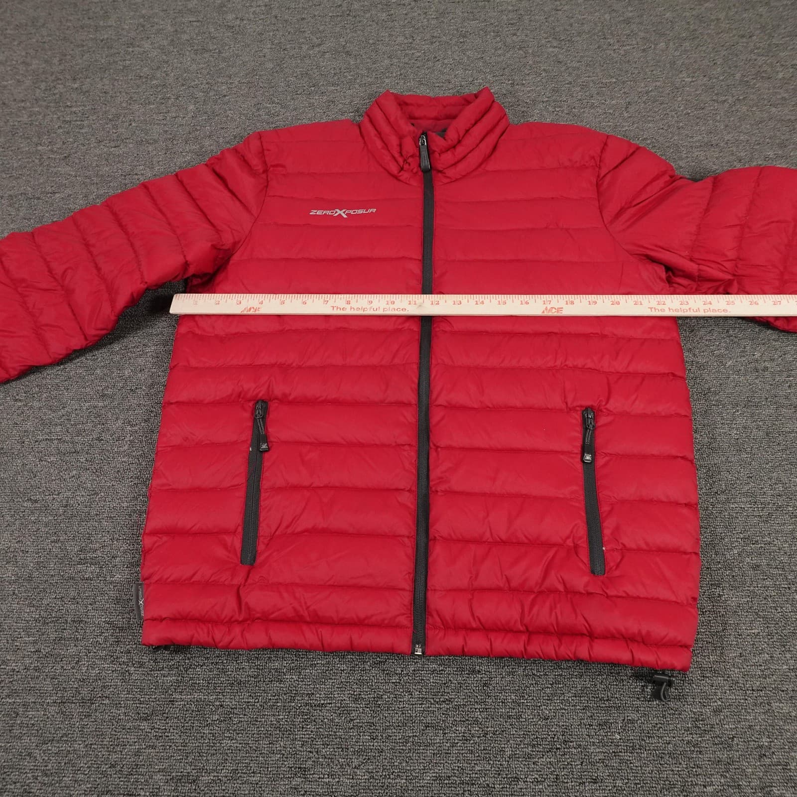 ZeroXposur Jacket Mens Medium Red 650 Fill Power Down Puffer Full Zip C8300 - Thumbnail 7