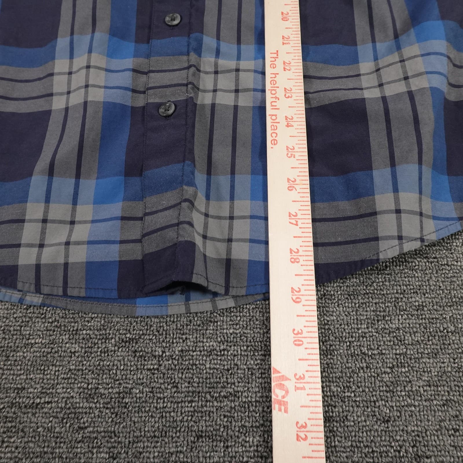 Eddie Bauer Shirt Mens Large Blue Plaid Button Front Long Sleeve Outdoor Casual - Thumbnail 7