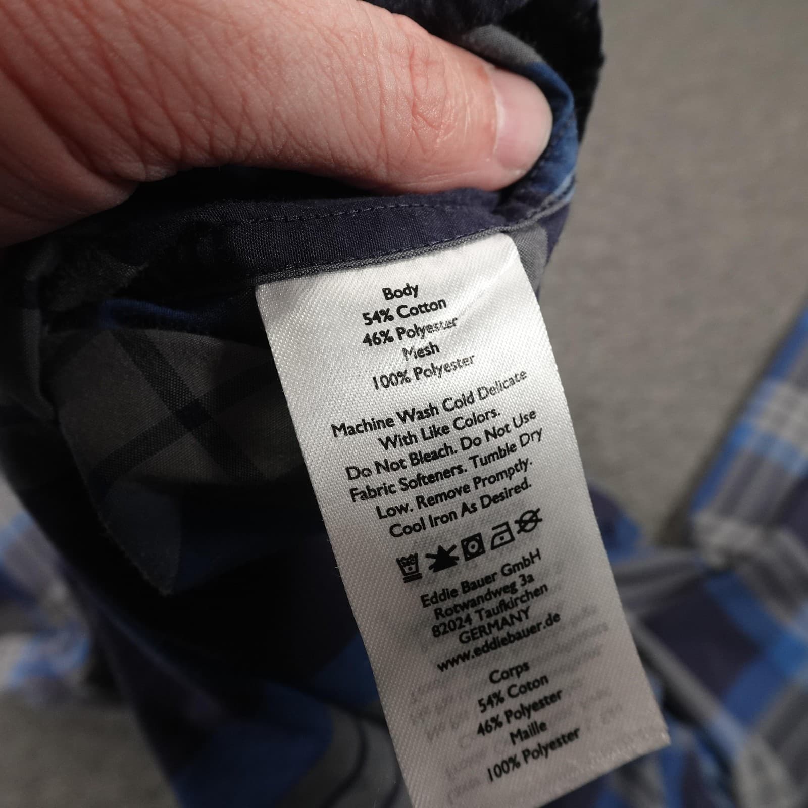 Eddie Bauer Shirt Mens Large Blue Plaid Button Front Long Sleeve Outdoor Casual - Thumbnail 8