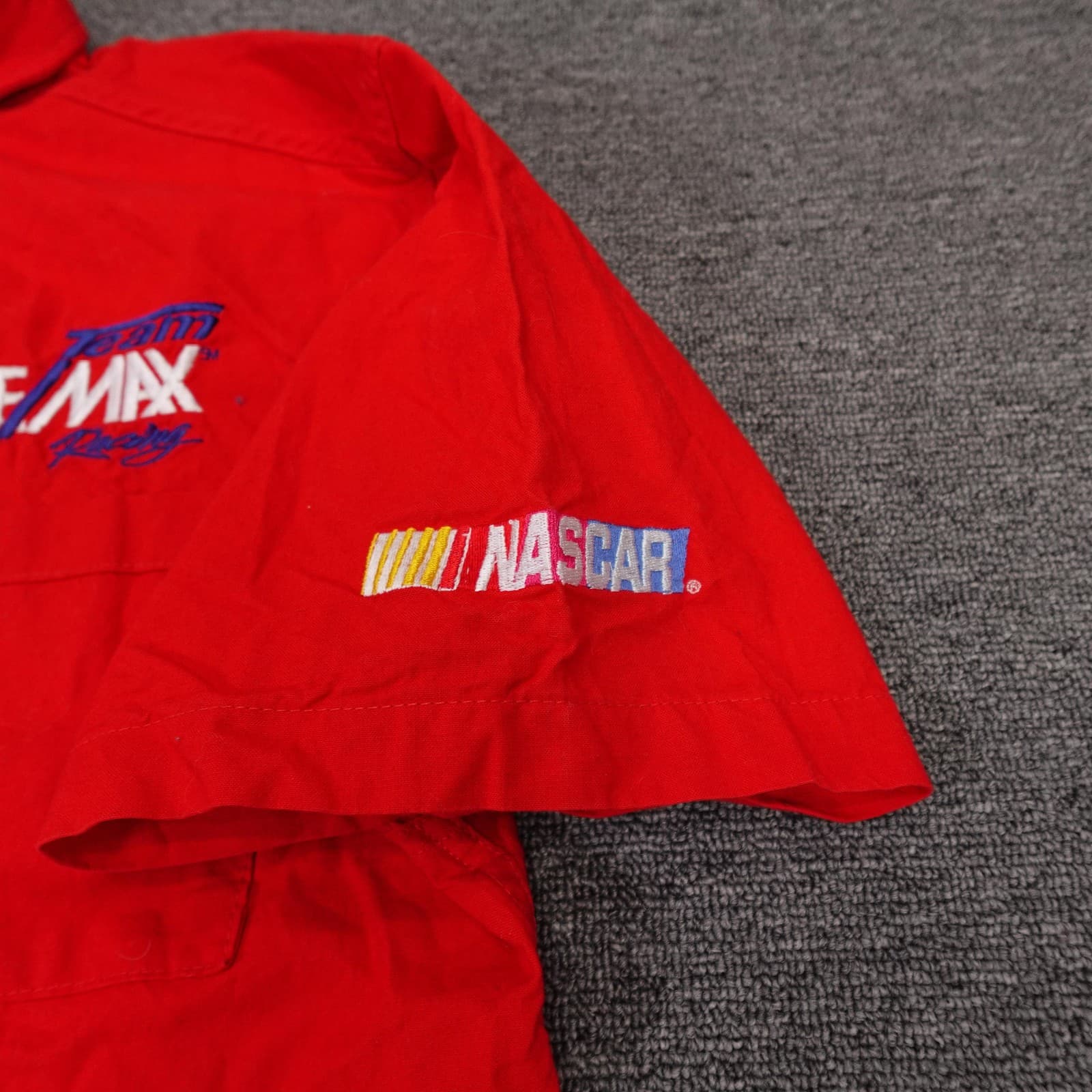 Vintage RE/MAX Racing Shirt Mens Medium Red NASCAR Auto Racing Exquisite Designs - Thumbnail 4