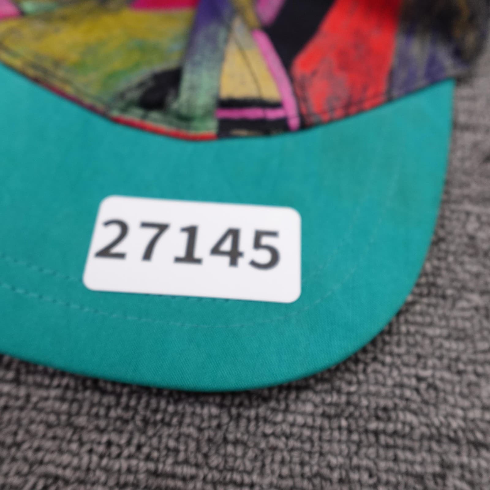 Vintage The Stitch Works Cap Hat Cap Fitted Mens One Size Multicolor Geometric - Thumbnail 9