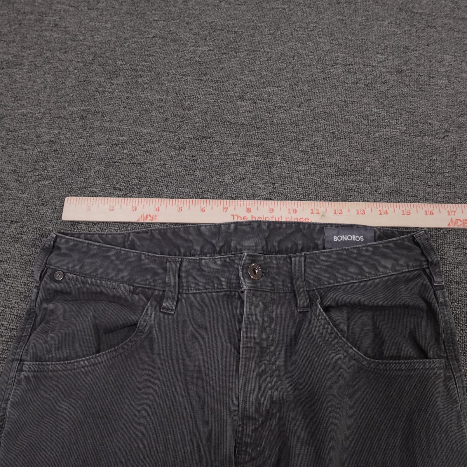 Bonobos Pants Mens 31x30 Gray Chino Straight Leg Stretch 5 Pocket Casual Trouser - Thumbnail 7