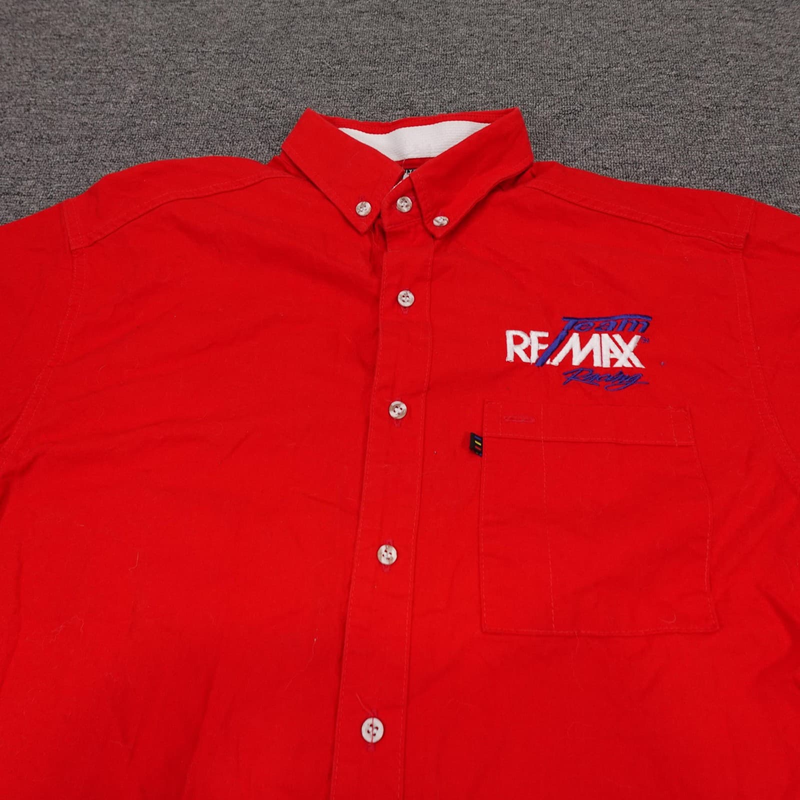 Vintage RE/MAX Racing Shirt Mens Medium Red NASCAR Auto Racing Exquisite Designs - Thumbnail 2
