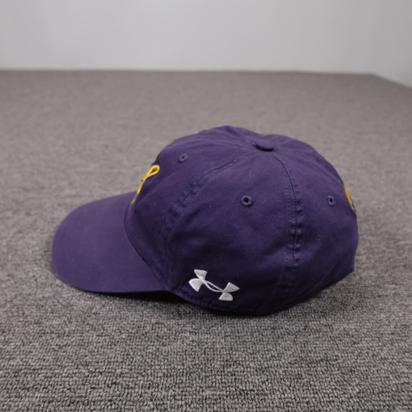California Golden Bears Hat Cap Strap Back One Size Purple Lacrosse Under Armour - Thumbnail 3