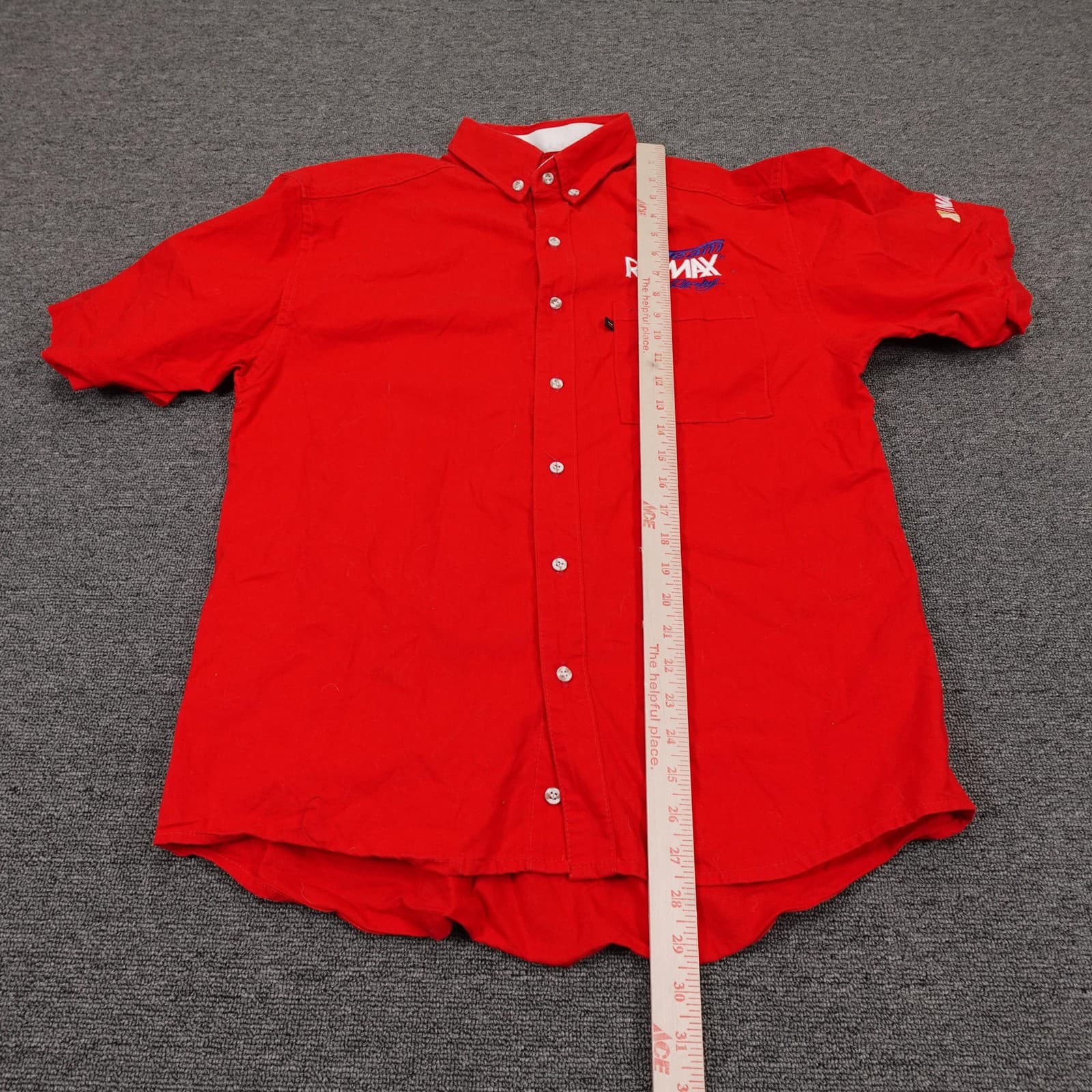 Vintage RE/MAX Racing Shirt Mens Medium Red NASCAR Auto Racing Exquisite Designs - Thumbnail 7