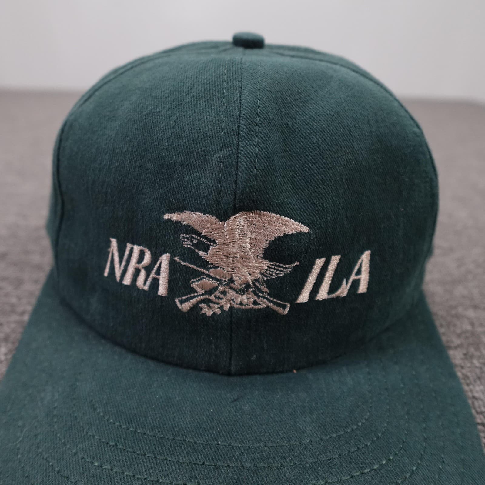 NRA ILA Hat Cap Snap Back Mens One Size Green Twill Baseball USA Hunting Logo - Thumbnail 2