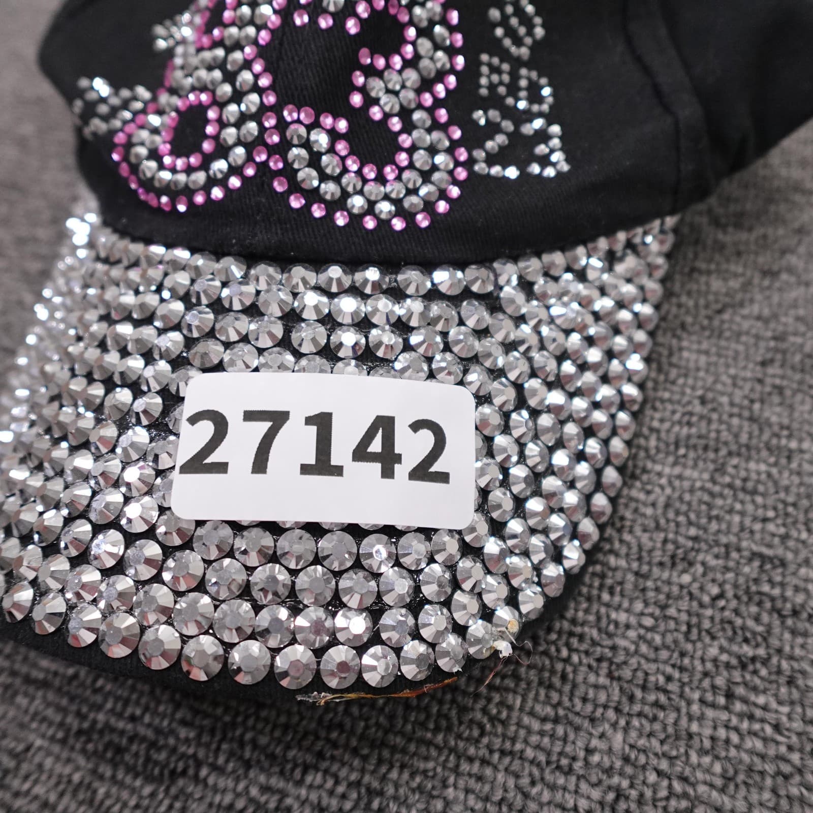 Sturgis Hat Cap Strap Back Womens One Size Black Rhinestone Motorcycle 83 - Thumbnail 7