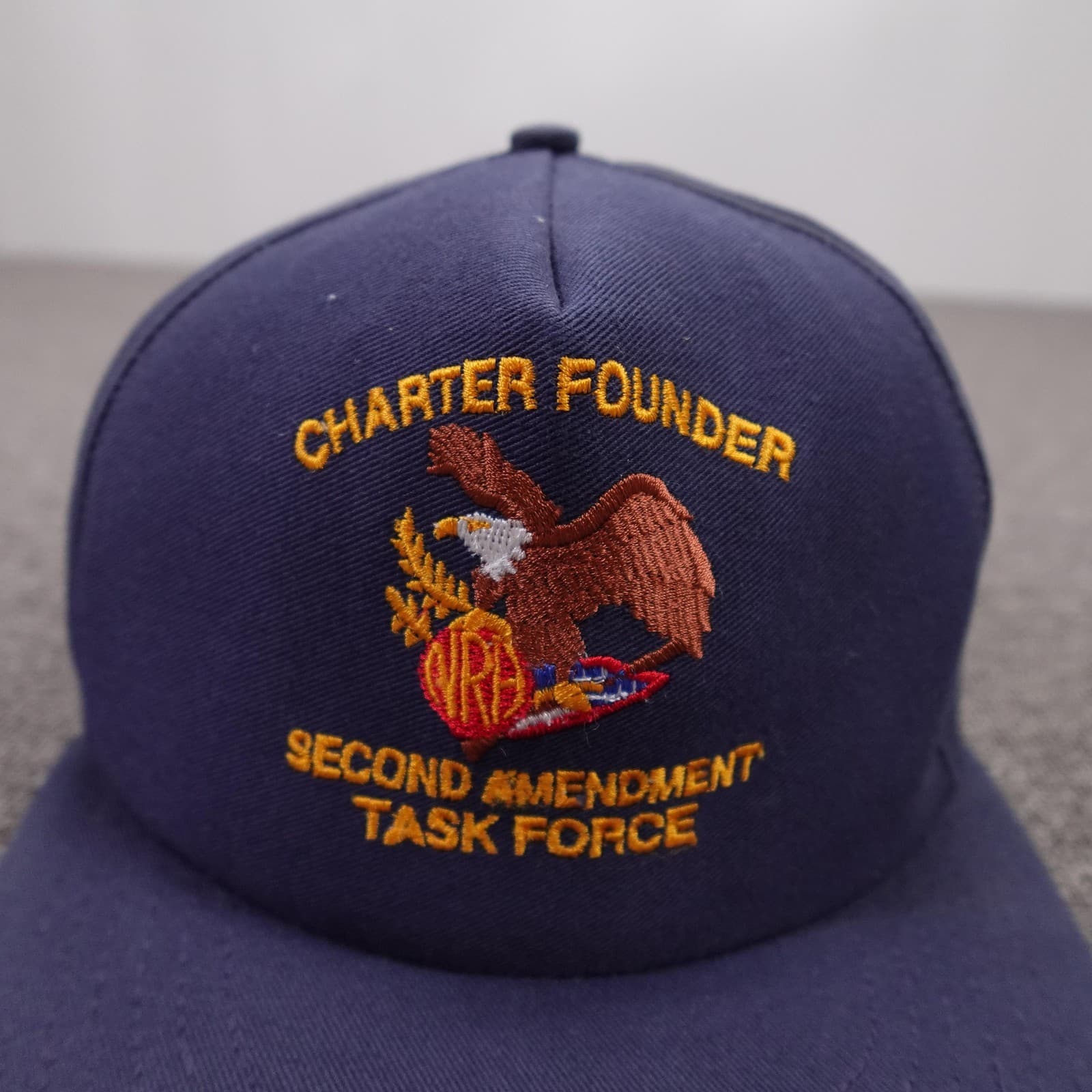 Vintage NRA Charter Founder Hat Cap Snap Back Mens One Size Blue USA Patriotic - Thumbnail 2