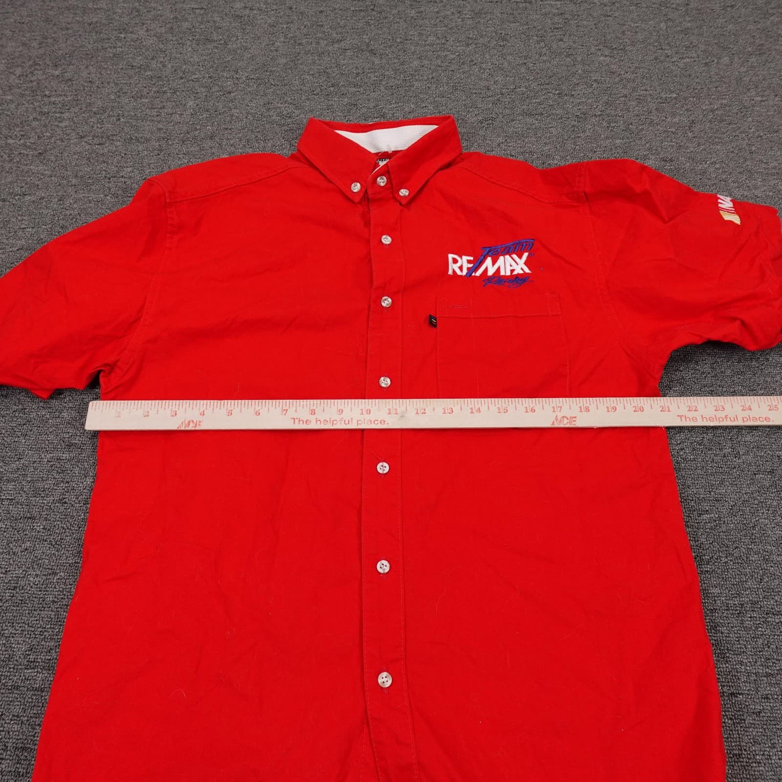 Vintage RE/MAX Racing Shirt Mens Medium Red NASCAR Auto Racing Exquisite Designs - Thumbnail 6