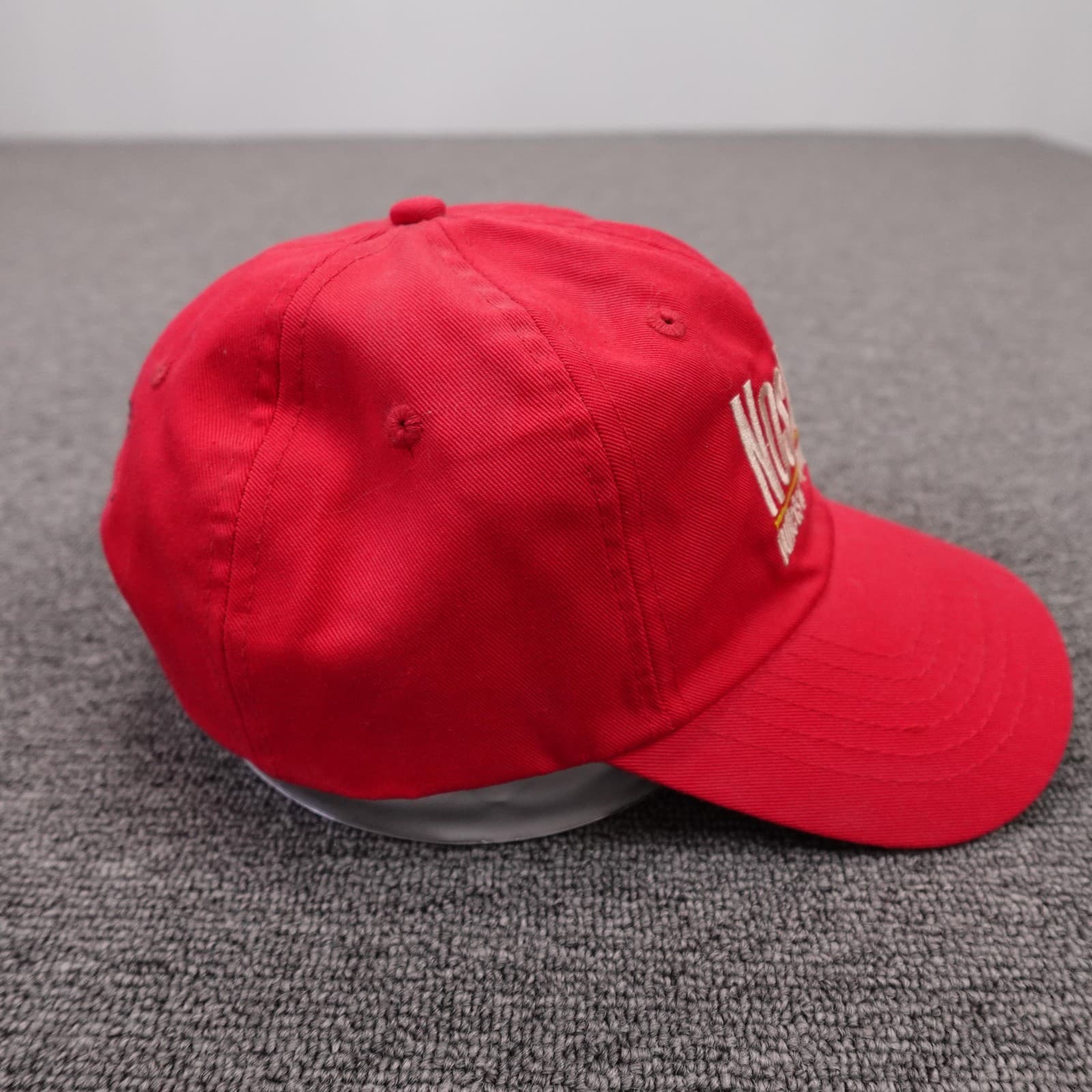 Vintage Nosler Hat Cap Snap Back Mens One Size Red Twill Baseball Hunting Ammo - Thumbnail 5