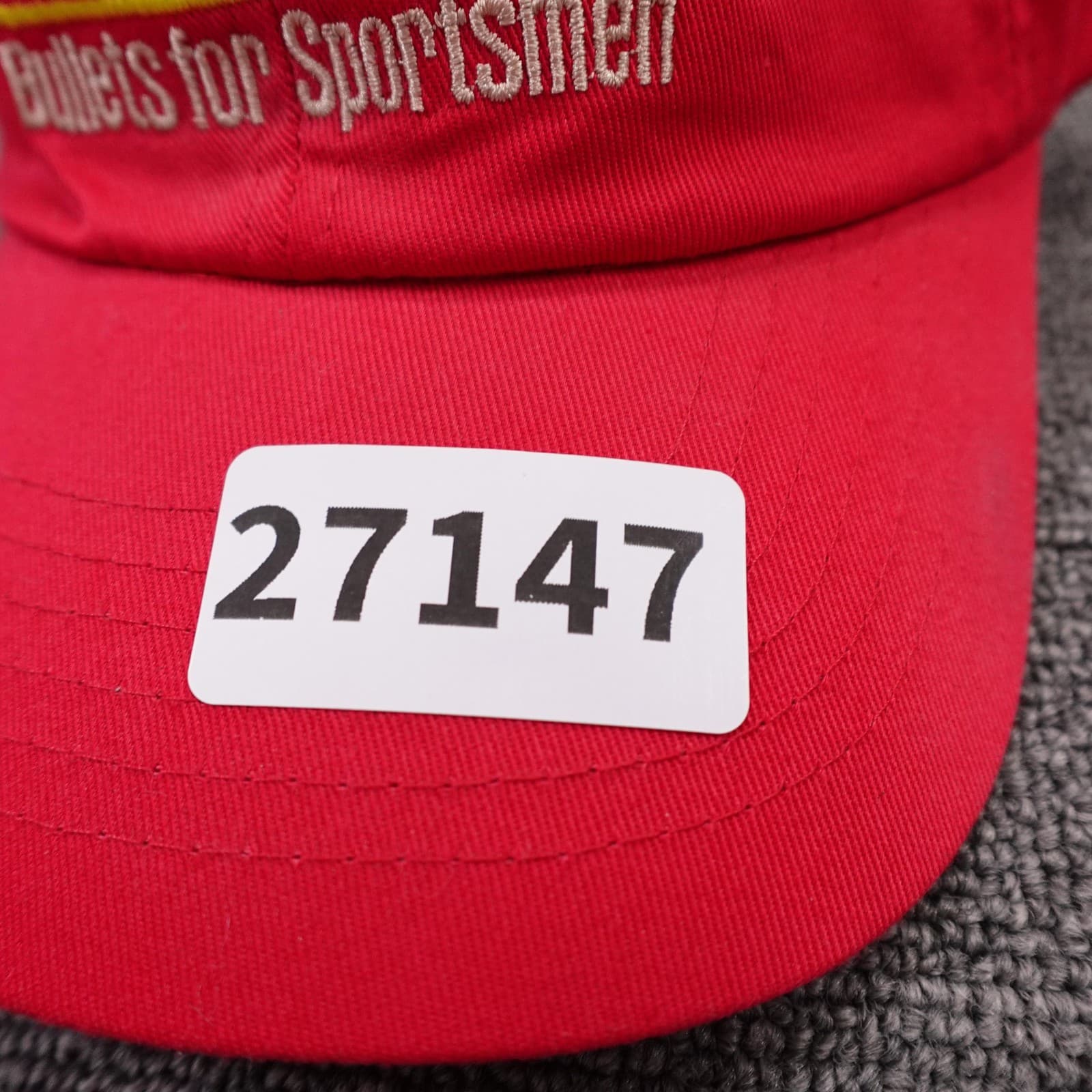 Vintage Nosler Hat Cap Snap Back Mens One Size Red Twill Baseball Hunting Ammo - Thumbnail 9