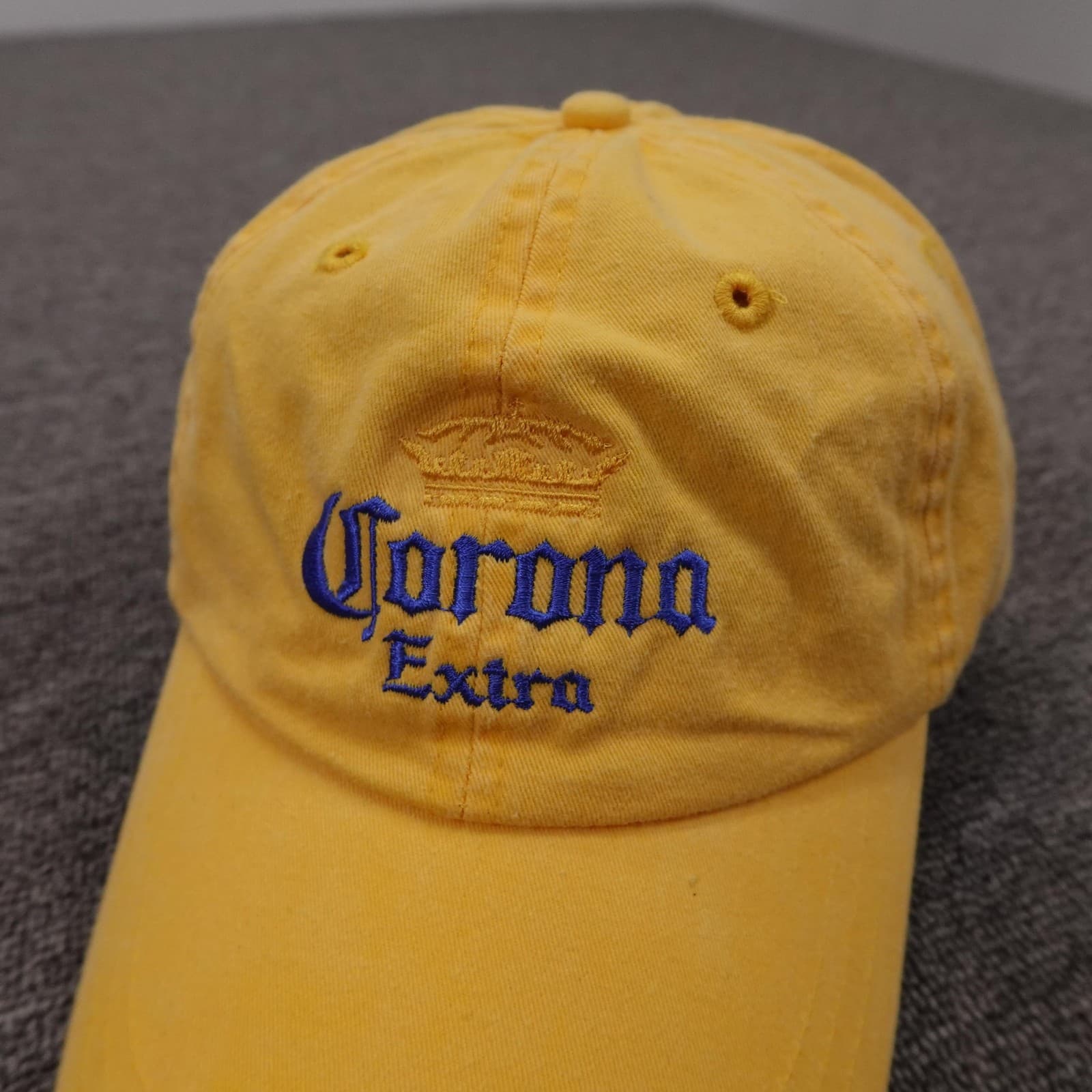 Corona Extra Toppers Hat Cap Strap Back Mens One Size Yellow Twill Baseball Beer - Thumbnail 2