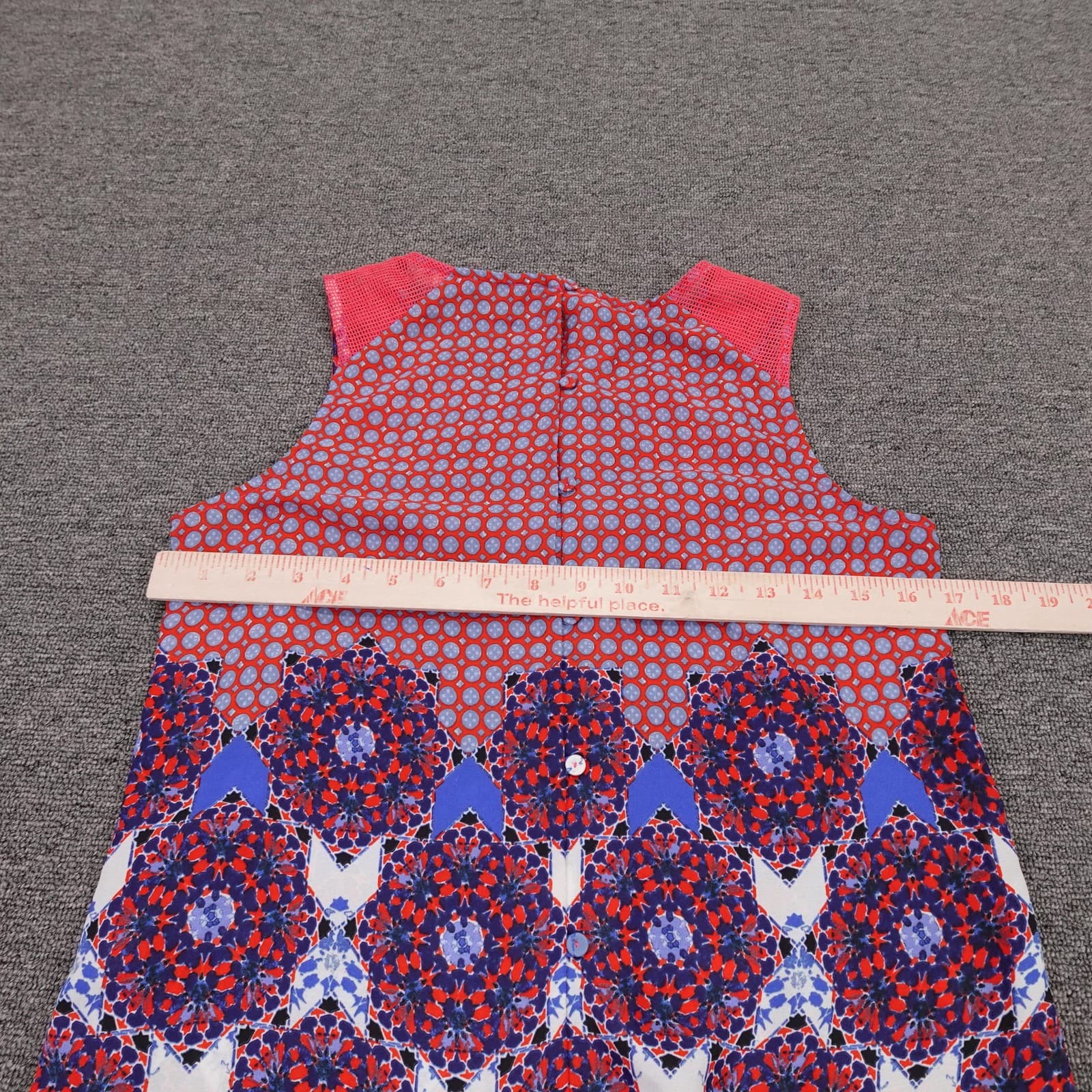 Daniel Rainn Tank Top Womens XS Multicolor Crochet Yoke Boho Tunic Sleeveless - Thumbnail 4