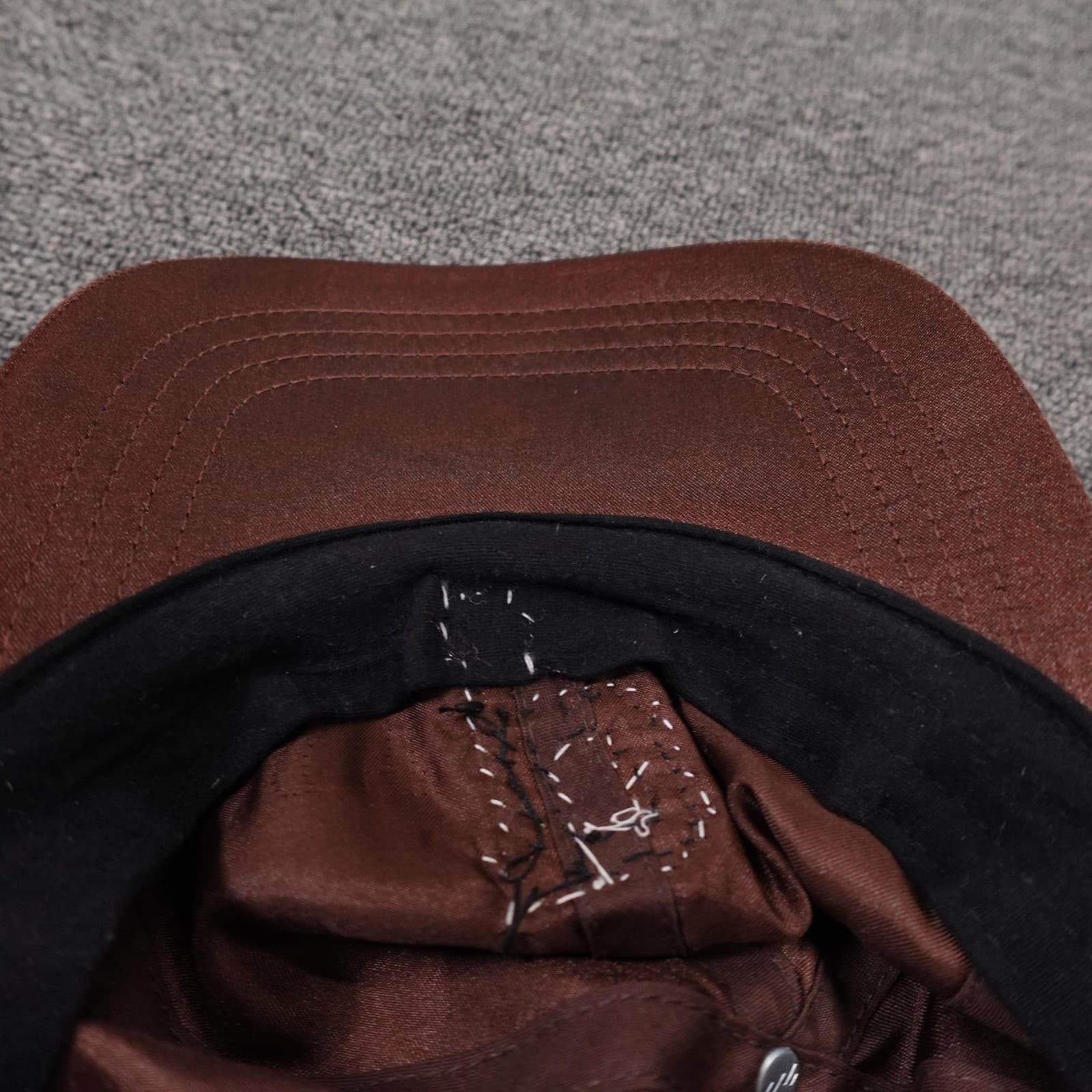Stance Hat Cap Strap Back Mens One Size Brown Satin P Patch Baseball Logo - Thumbnail 8