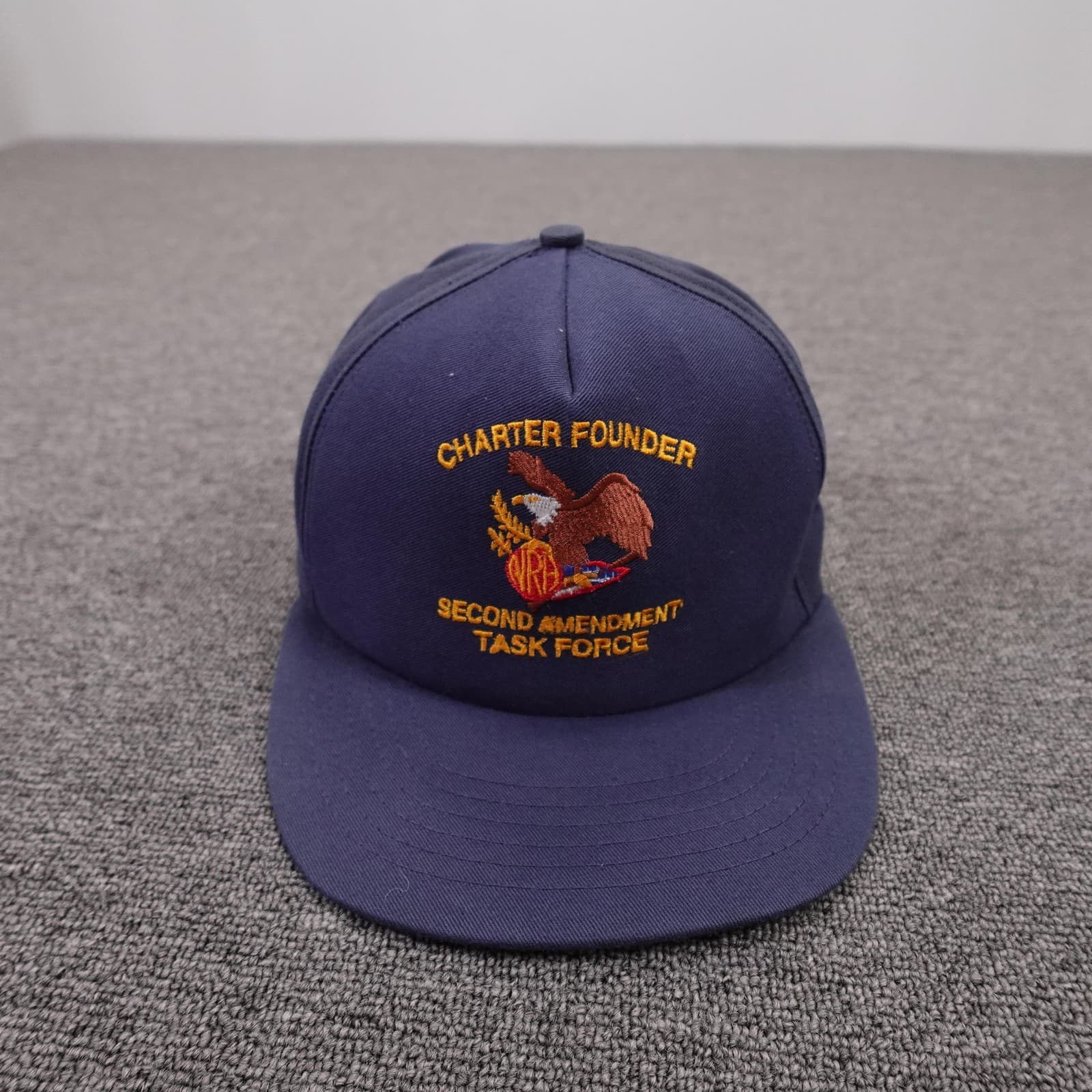 Vintage NRA Charter Founder Hat Cap Snap Back Mens One Size Blue USA Patriotic