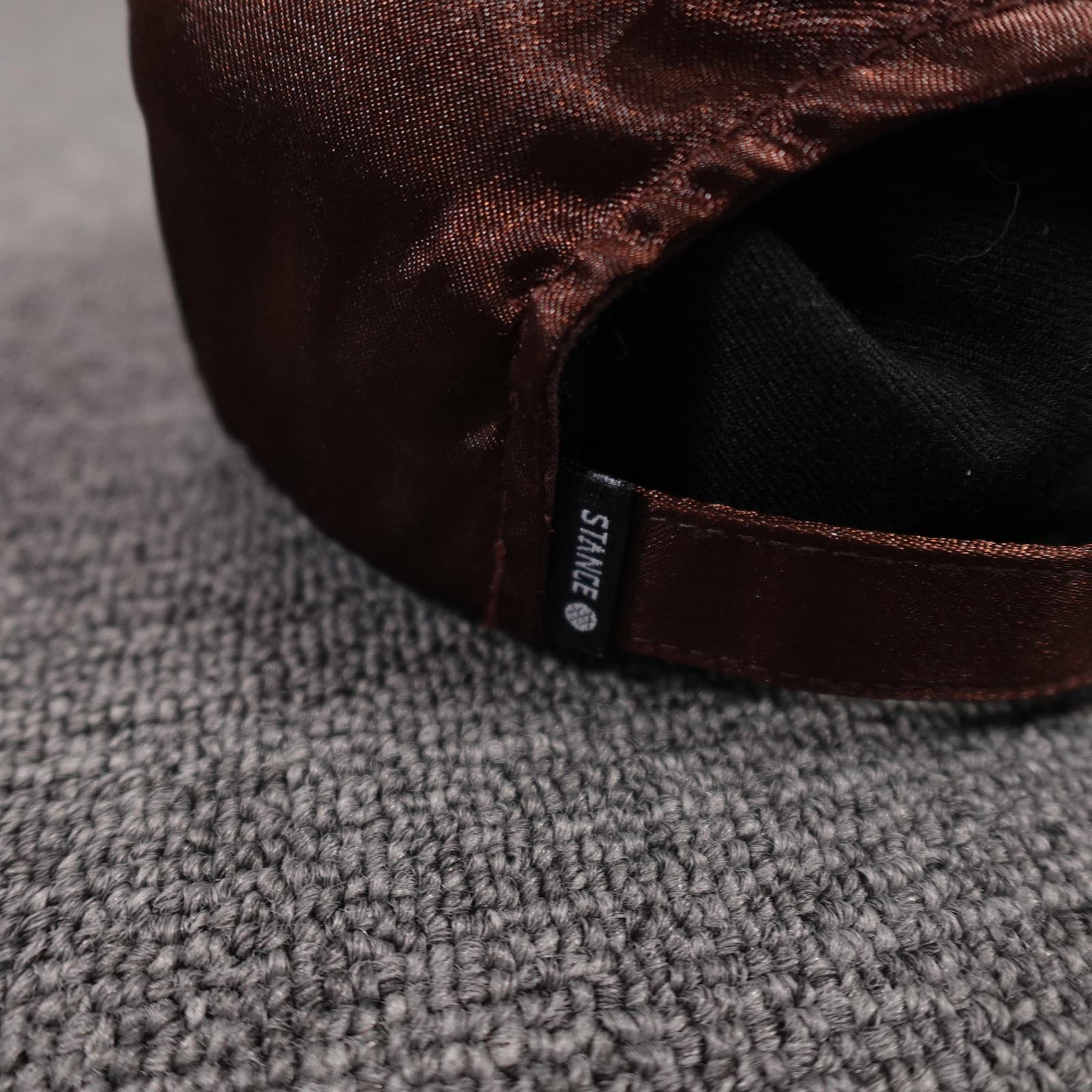 Stance Hat Cap Strap Back Mens One Size Brown Satin P Patch Baseball Logo - Thumbnail 6