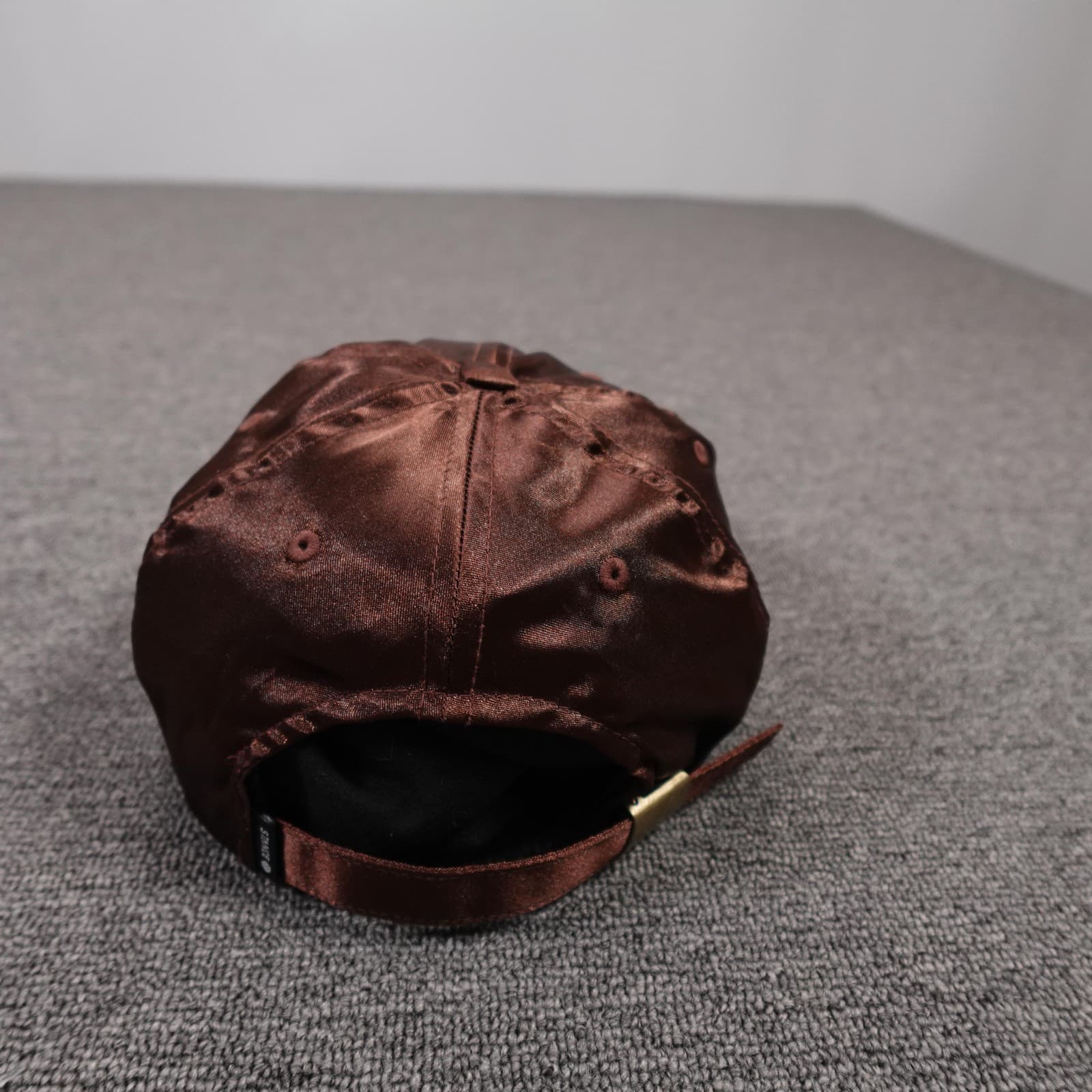 Stance Hat Cap Strap Back Mens One Size Brown Satin P Patch Baseball Logo - Thumbnail 5