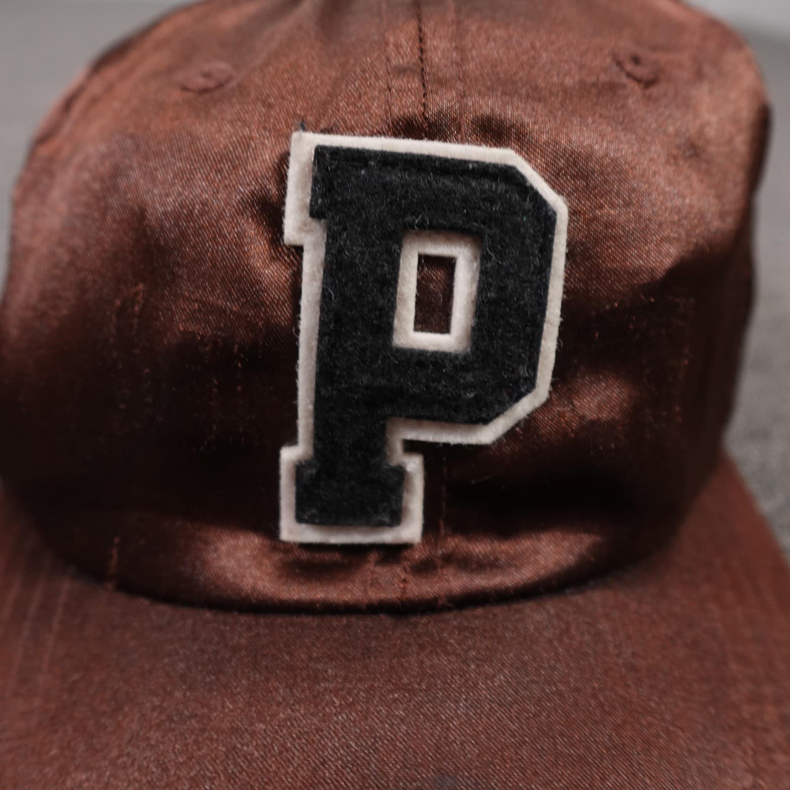 Stance Hat Cap Strap Back Mens One Size Brown Satin P Patch Baseball Logo - Thumbnail 3