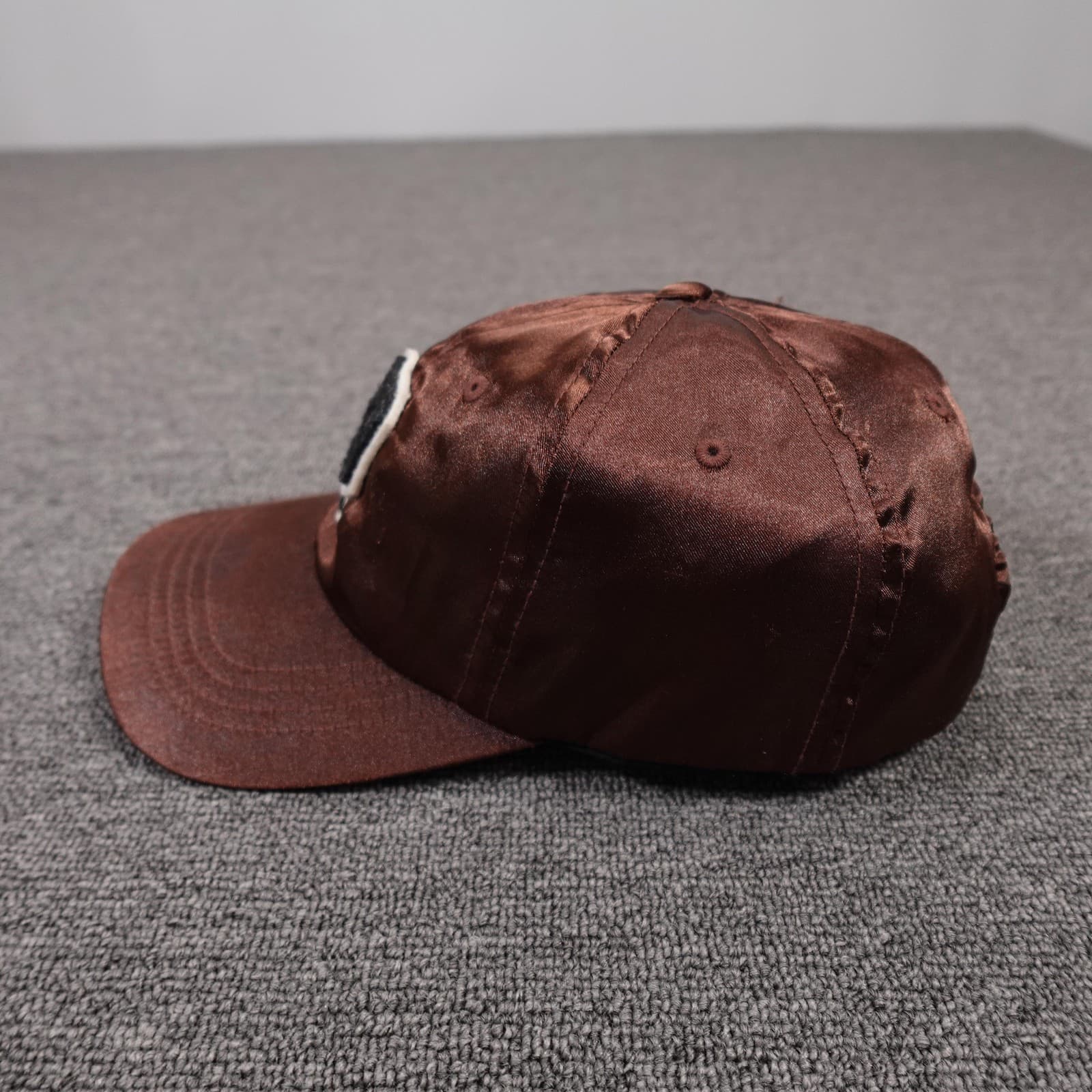 Stance Hat Cap Strap Back Mens One Size Brown Satin P Patch Baseball Logo - Thumbnail 4