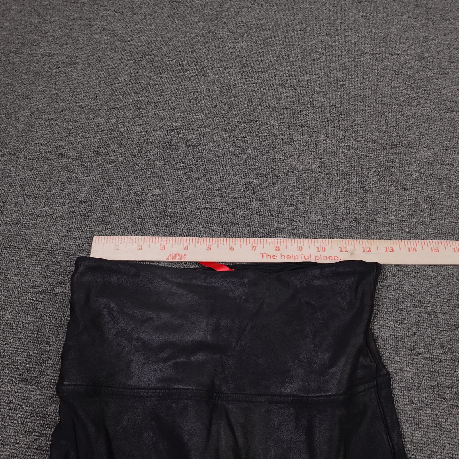 Spanx Leggings Womens Large Black Faux Leather Moto High Rise Shaping Stretch - Thumbnail 7