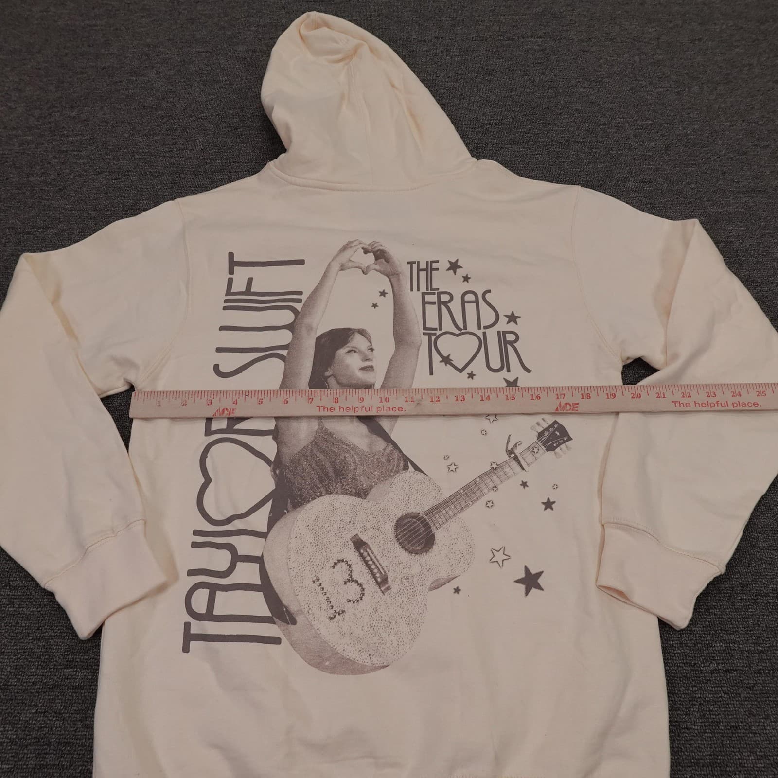 Taylor Swift The Eras Tour Hoodie Mens Small White Pullover Fleece Graphic Logo - Thumbnail 5
