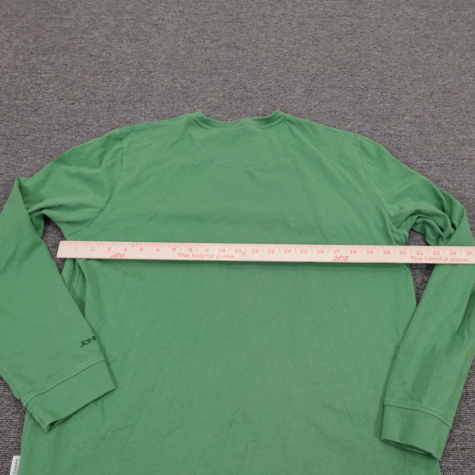 John Deere Shirt Mens Medium Green Long Sleeve Logo Graphic Tee Workwear - Thumbnail 4