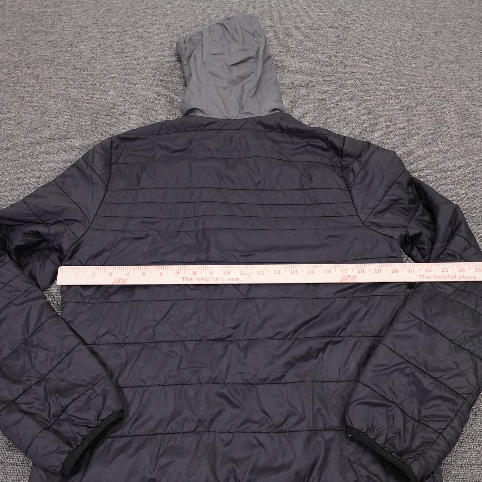Hurley ThermalWall Jacket Mens Small Gray Hooded Packable Puffer Insulated Zip - Thumbnail 7