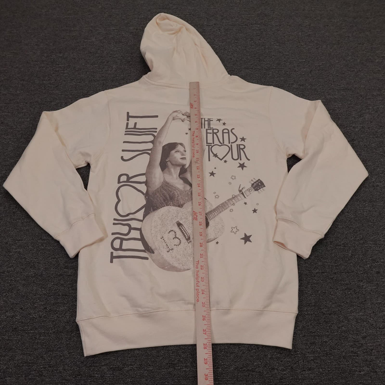 Taylor Swift The Eras Tour Hoodie Mens Small White Pullover Fleece Graphic Logo - Thumbnail 6