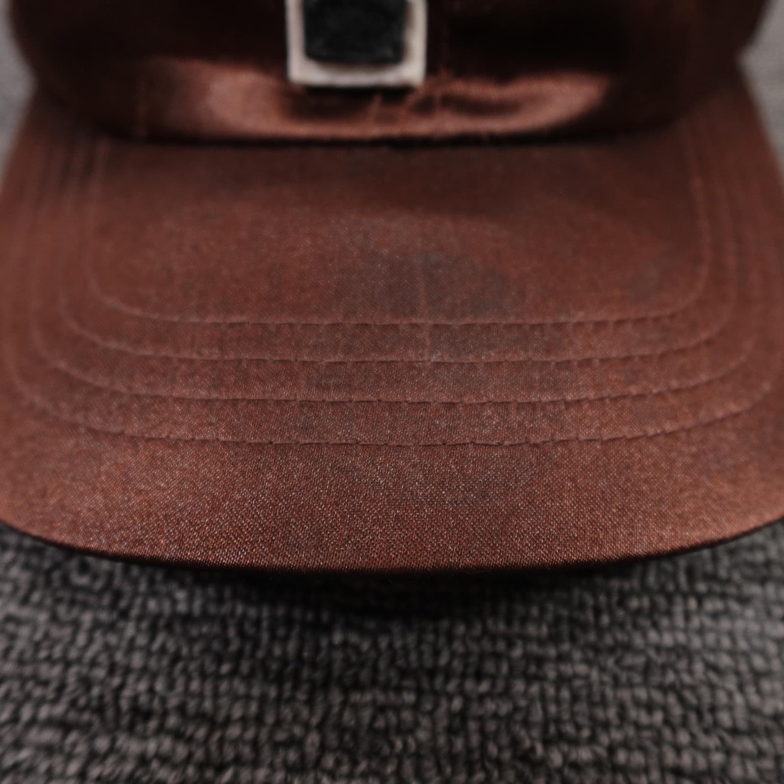 Stance Hat Cap Strap Back Mens One Size Brown Satin P Patch Baseball Logo - Thumbnail 2