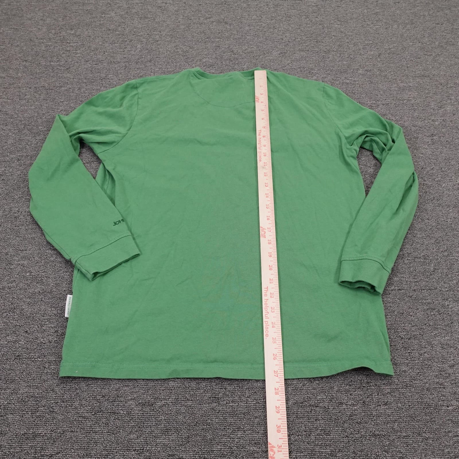John Deere Shirt Mens Medium Green Long Sleeve Logo Graphic Tee Workwear - Thumbnail 5