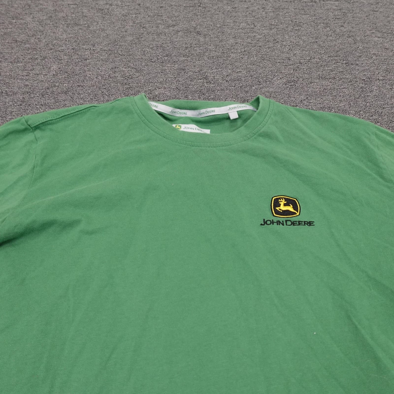 John Deere Shirt Mens Medium Green Long Sleeve Logo Graphic Tee Workwear - Thumbnail 2
