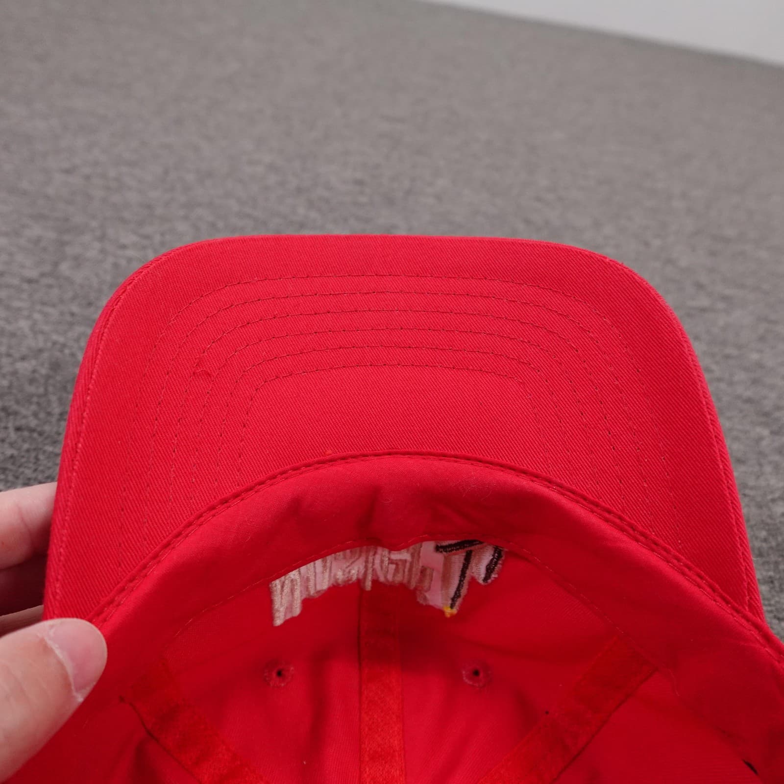 Vintage Nosler Hat Cap Snap Back Mens One Size Red Twill Baseball Hunting Ammo - Thumbnail 6