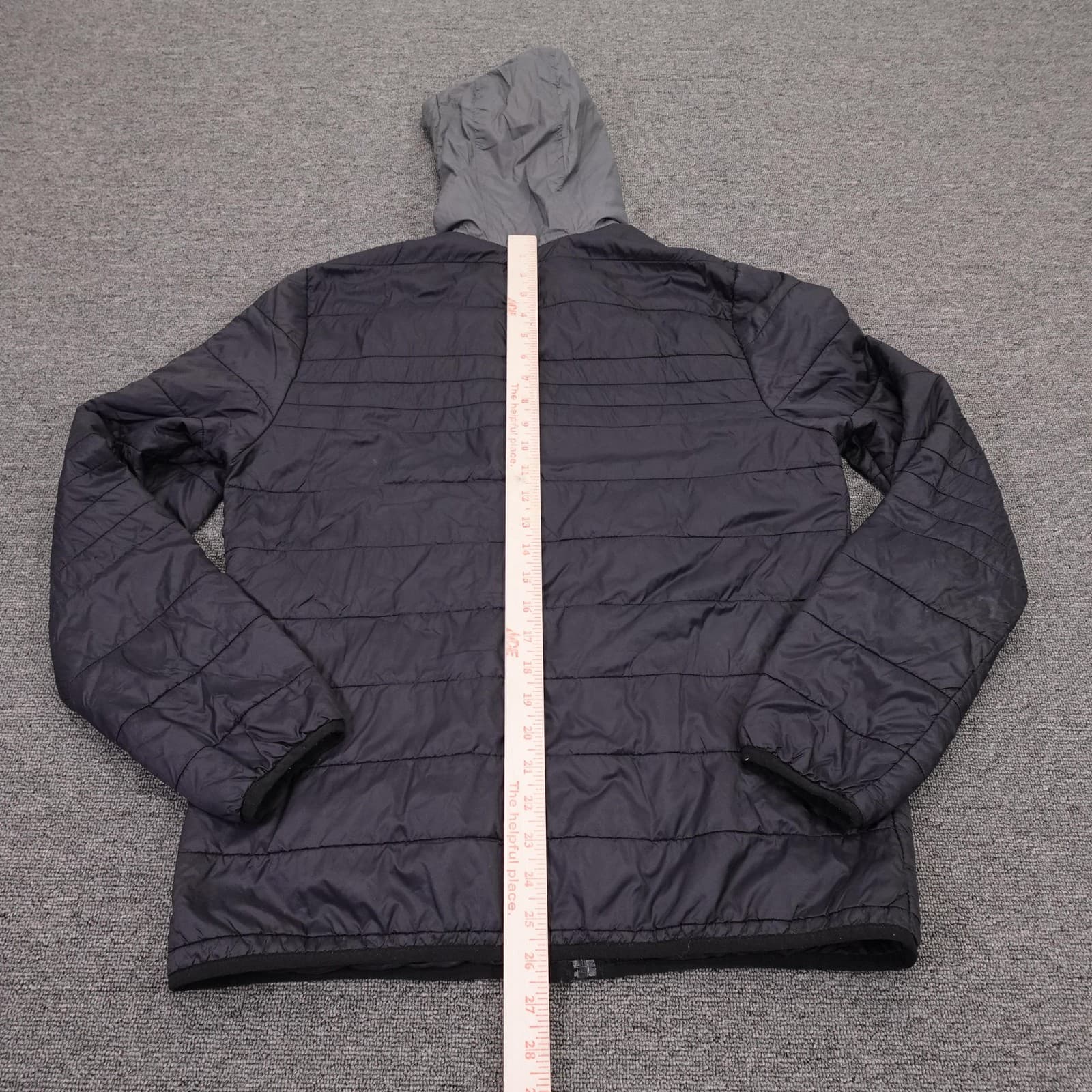 Hurley ThermalWall Jacket Mens Small Gray Hooded Packable Puffer Insulated Zip - Thumbnail 8