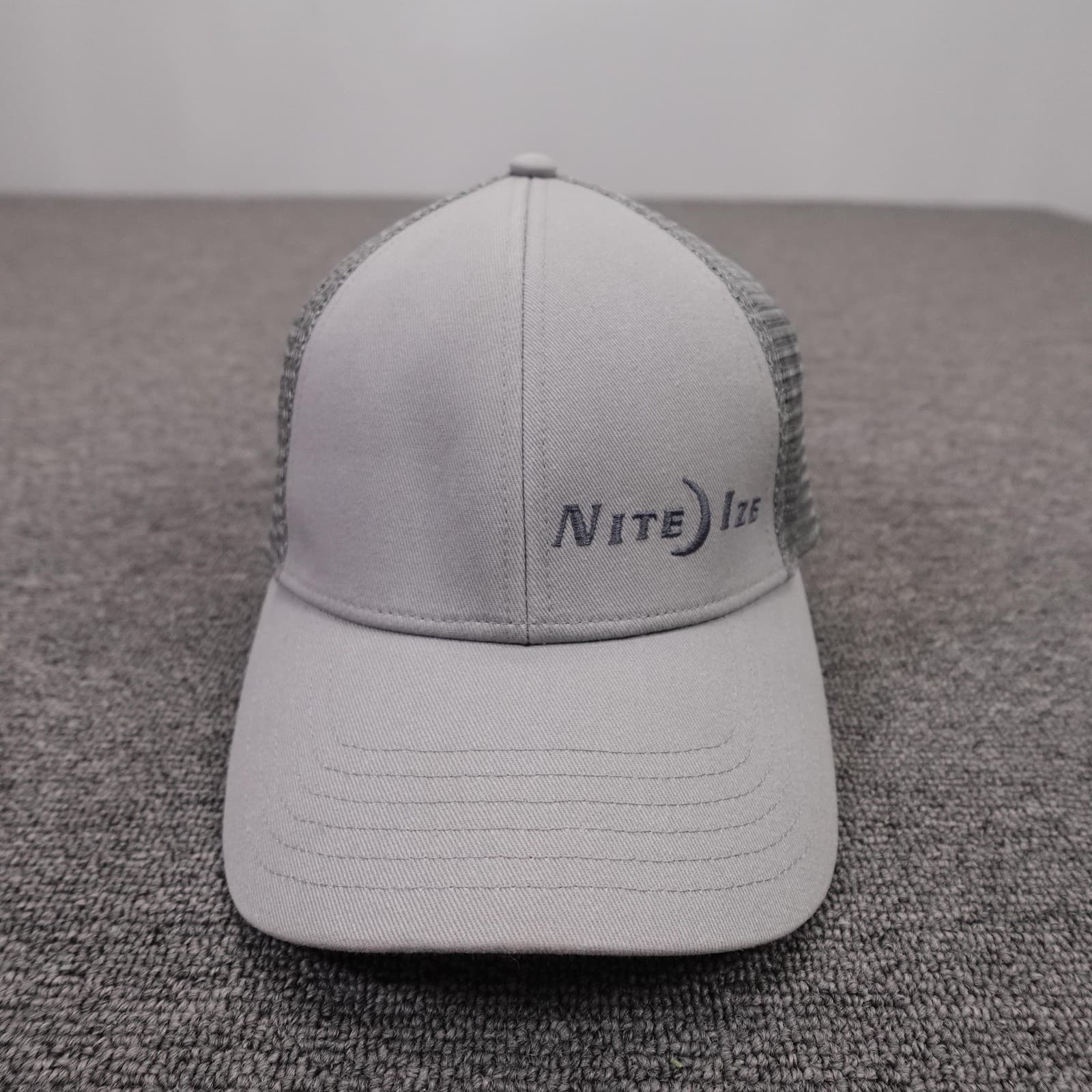 Simms Hat Cap Snap Back Mens One Size Gray Mesh Trucker Nite Ize Fishing Logo