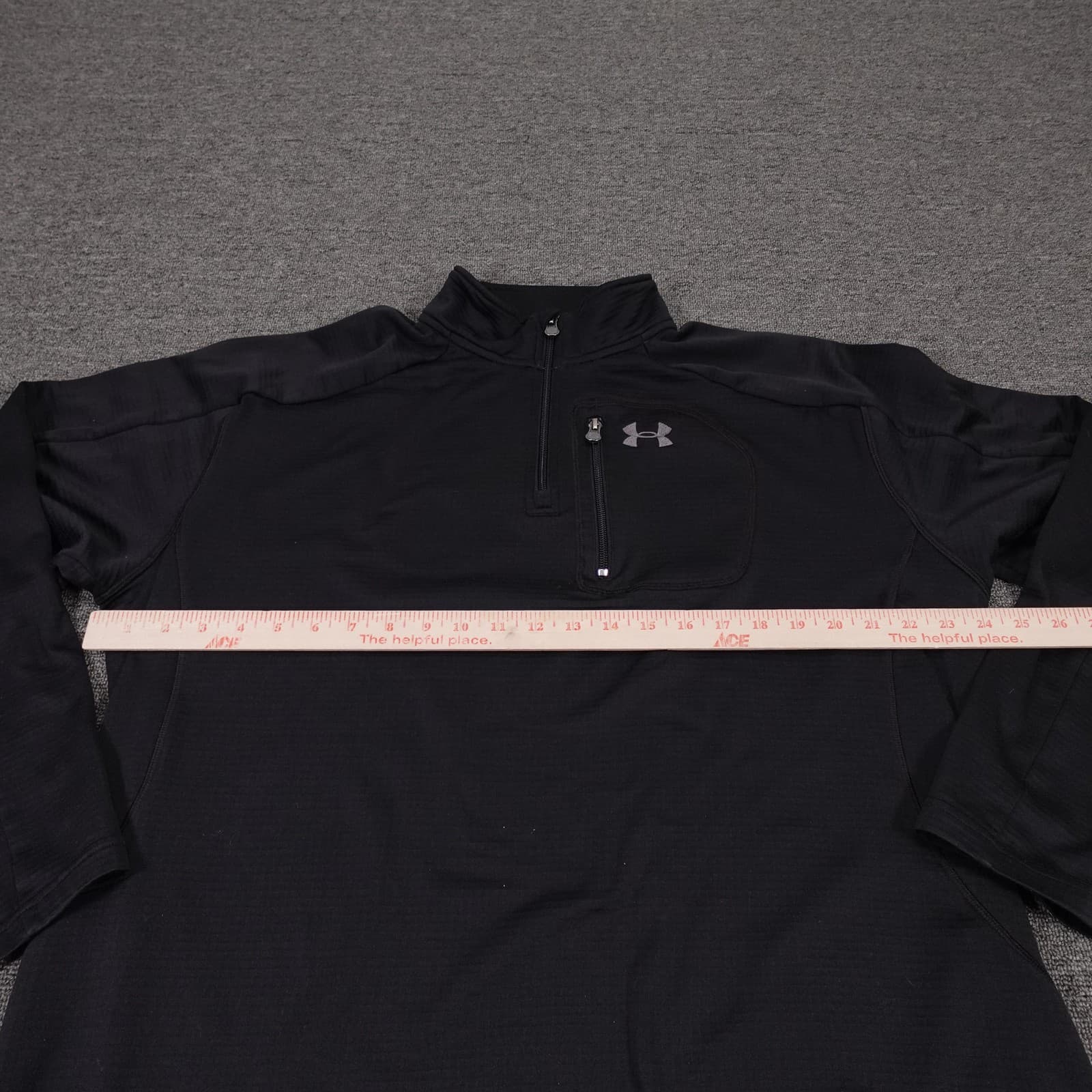 Under Armour Sweater Shirt XL 1/4 Zip ColdGear Thermal Fleece Base Layer - Thumbnail 4