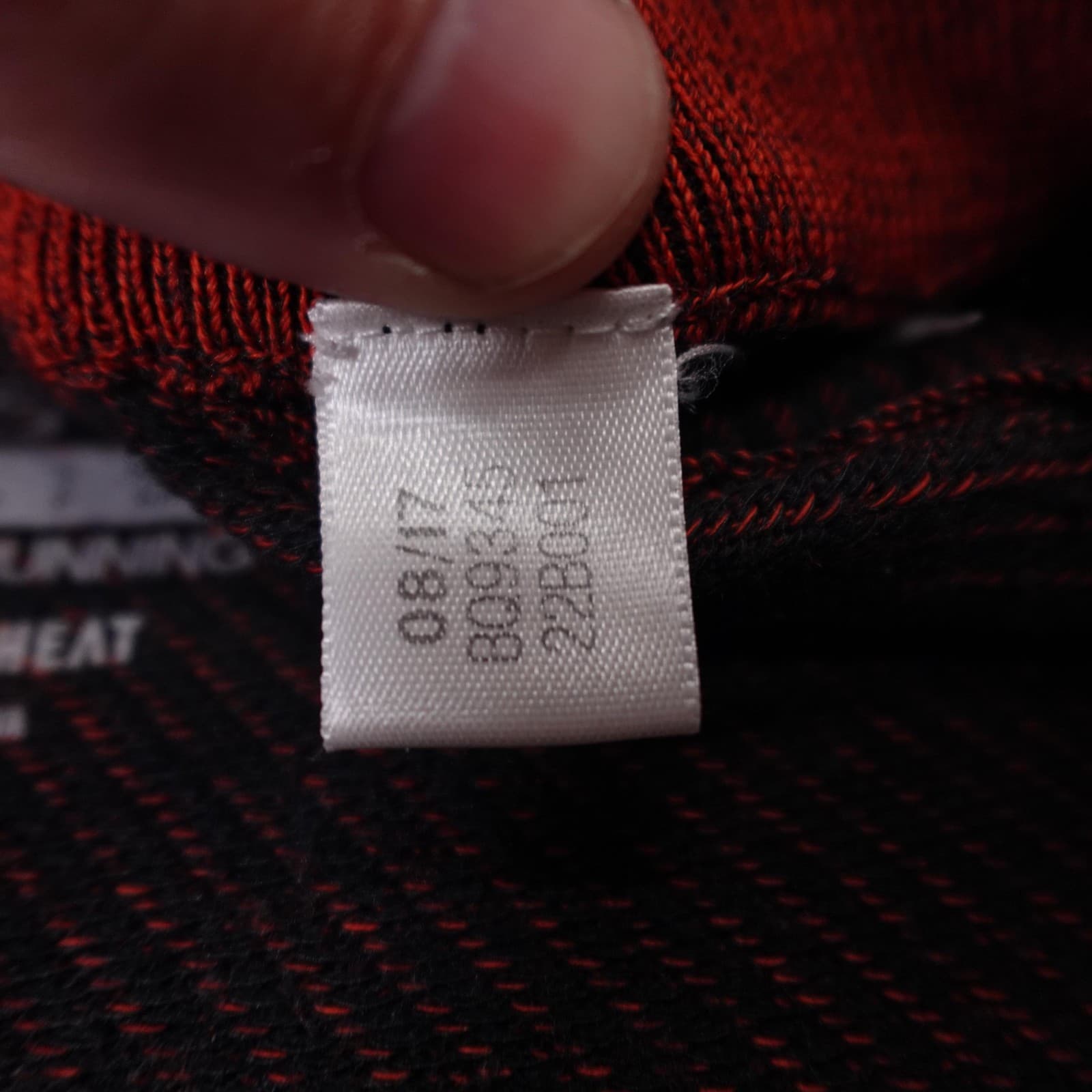 Adidas Sweater Small Red Climaheat 1/4 Zip Wool Blend Running Thermal Hiking - Thumbnail 5
