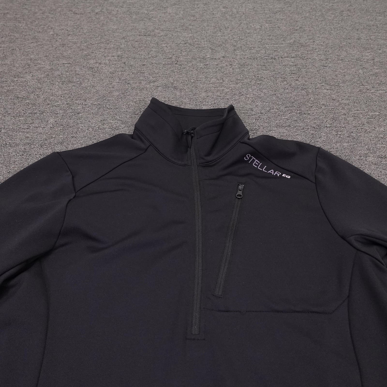 Stellar Equipment Pullover Mens Large Black 1/4 Zip Stretch Base Layer Athletic - Thumbnail 2